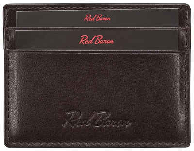 Red Baron Kartenetui RB-WT-001-04, 4 Kreditkartenfächer, Leder, schlicht, einfach