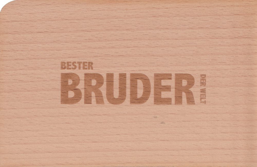 Postkarte Holzpostkarte "Bester Bruder der Welt"
