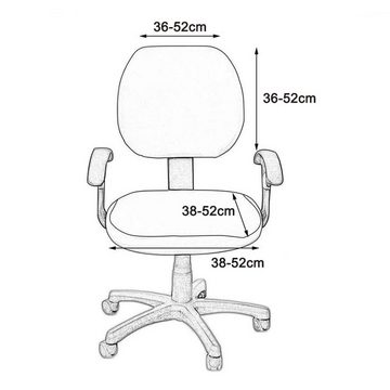 Stuhlhusse Stretch-Druck-Bezug für Bürostuhl, waschbarer Universal-Schonbezug, Juoungle