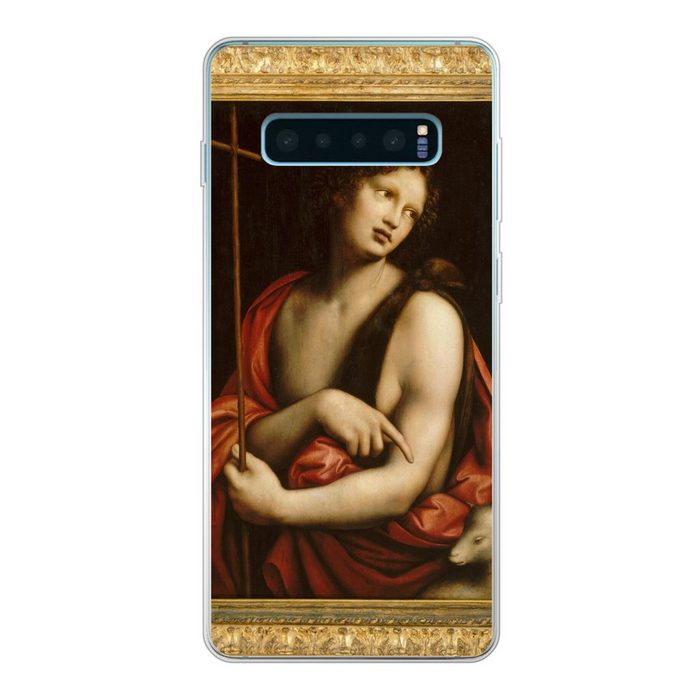 MuchoWow Handyhülle Der heilige Johannes der Täufer - Leonardo da Vinci Phone Case Handyhülle Samsung Galaxy S10+ Silikon Schutzhülle