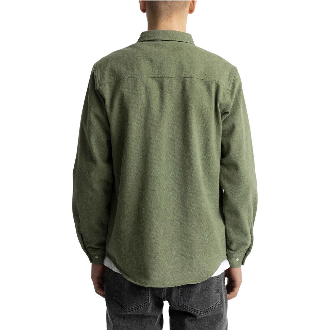 Revolution Langarmhemd Overshirt zip Cotton