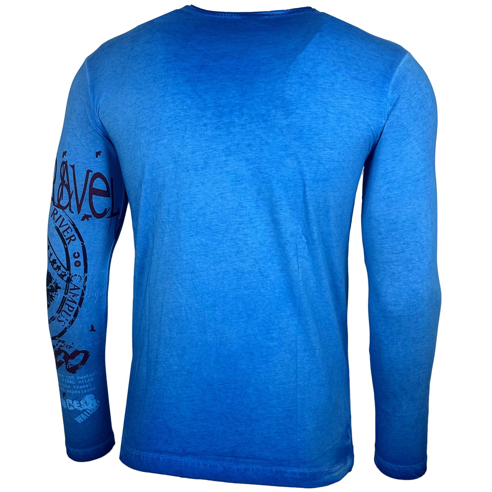 Baxboy Longshirt Herren Longsleeve T-Shirt Moderner Männer Langarmshirt B-704