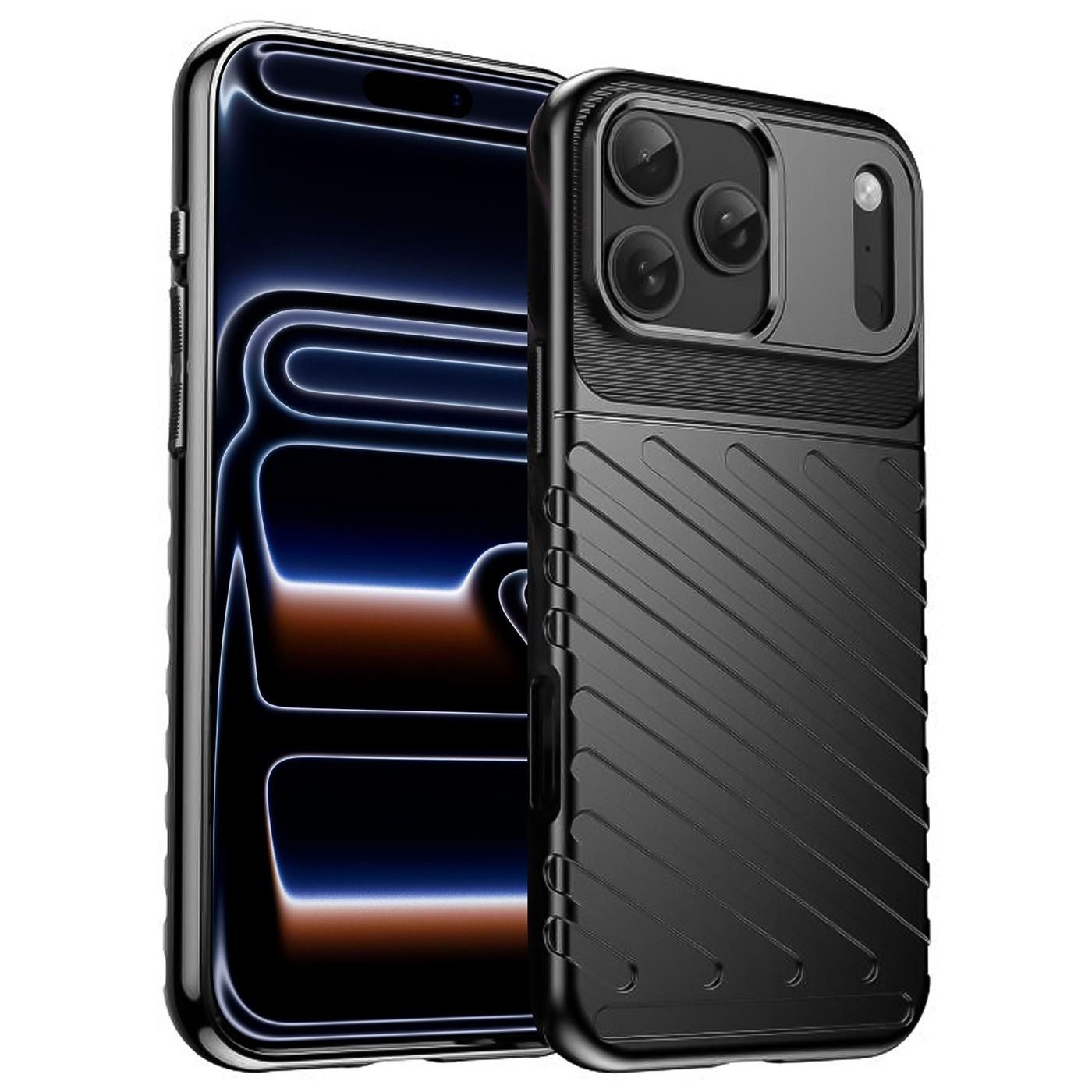 CoolGadget Handyhülle Thunder Hybrid Case für Apple iPhone 17 Pro Max 6,9 Zoll, stylische rutschfeste Schutzhülle Handy Hülle für iPhone 17 Pro Max