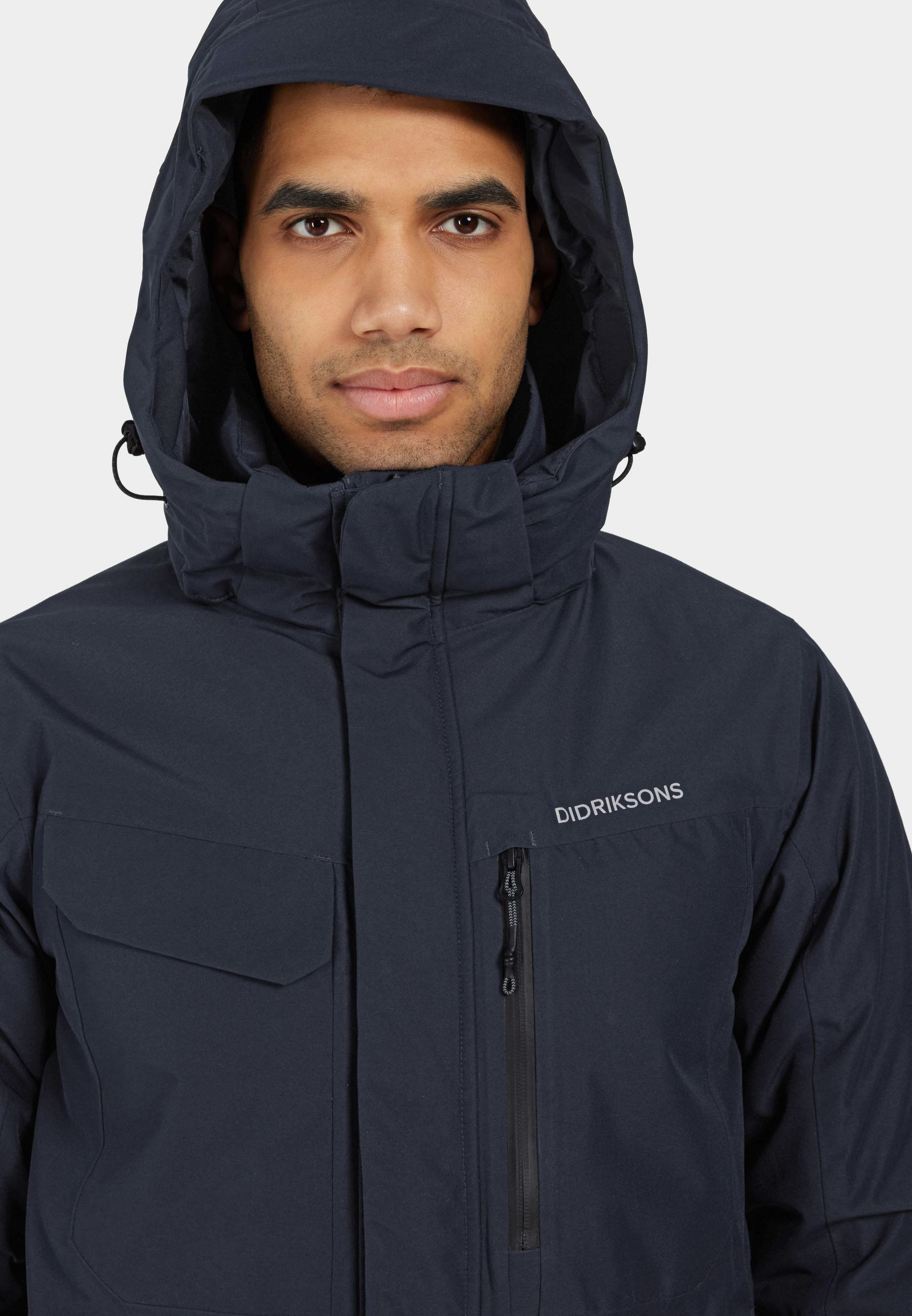 Didriksons Winterjacke Herren Winterparka Wasserdicht STEFAN mit Kapuze mit Taschen
