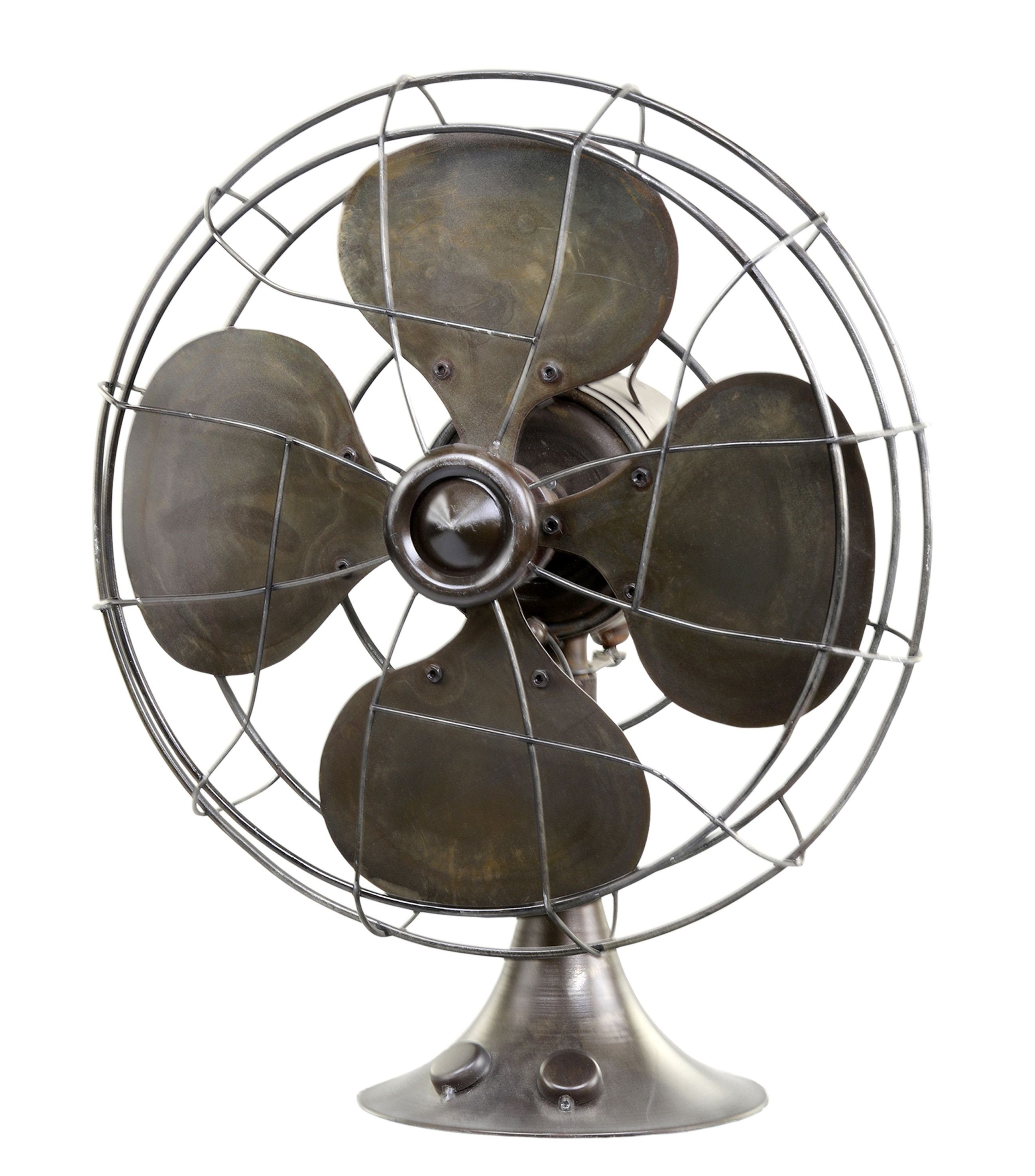 Deko-Windrad Factory Lüfter Ventilator für Deko Metall Messingfarben Chic Antique