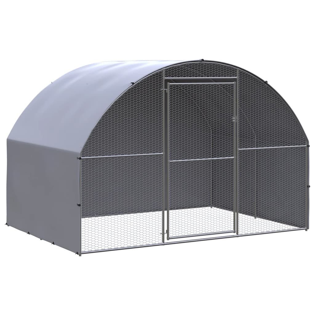 vidaXL Hühnerstall, Outdoor-Hühnerstall 3x2x2 m Verzinkter Stahl