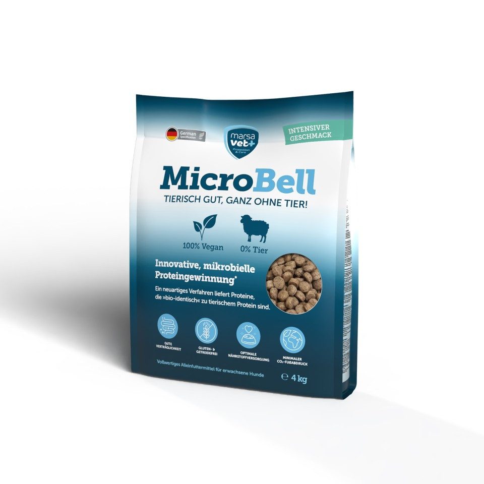 Bellfor Veganes Hundefutter - Marsavet Trockenfutter mit mikrobiellem Protein, für: Hunde