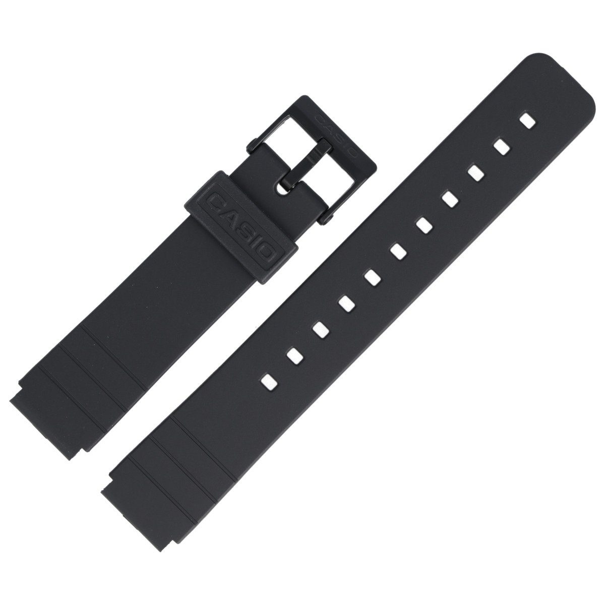 Schwarz 16mm CASIO MQ-104 Uhrenarmband Kunststoff