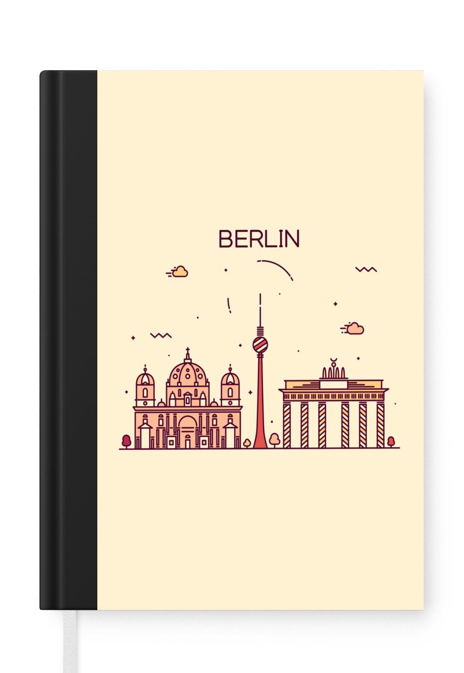 Neuer Produktshop MuchoWow Notizbuch Berlin Seiten, Merkzettel, Deutschland - Tagebuch, Skyline, Notizheft, - Journal, 98 Haushaltsbuch A5