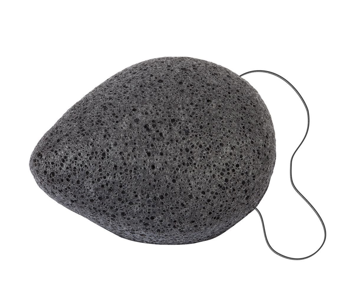 Croll & Denecke Gesichtsreinigungsschwamm 20036, 1 tlg., Konjac Schwamm Bambusholzkohle 7,5 × 2,5 × 12,5 cm