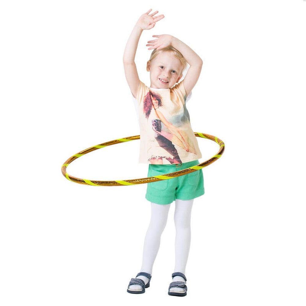 Hula-Hoop-Reifen Glamour Kinder Hula Hoop, Ø80cm, Gelb-Gelb