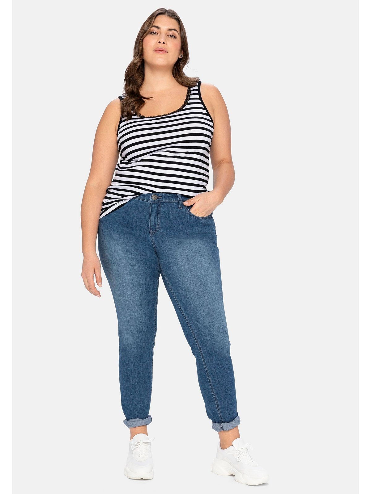 Sheego Stretch-Jeans Große Größen in schmaler Form