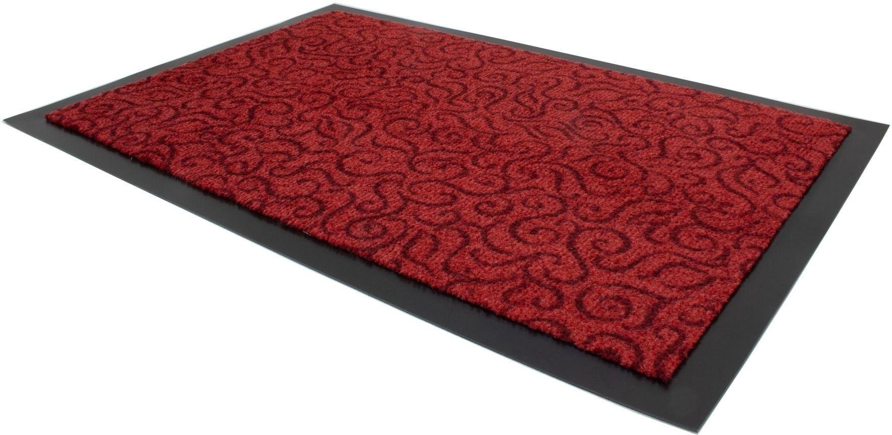 Fußmatte BRASIL, Primaflor-Ideen in Textil, rechteckig, Höhe: 6 mm, Schmutzfangmatte, In- und Outdoor geeignet, waschbar rot