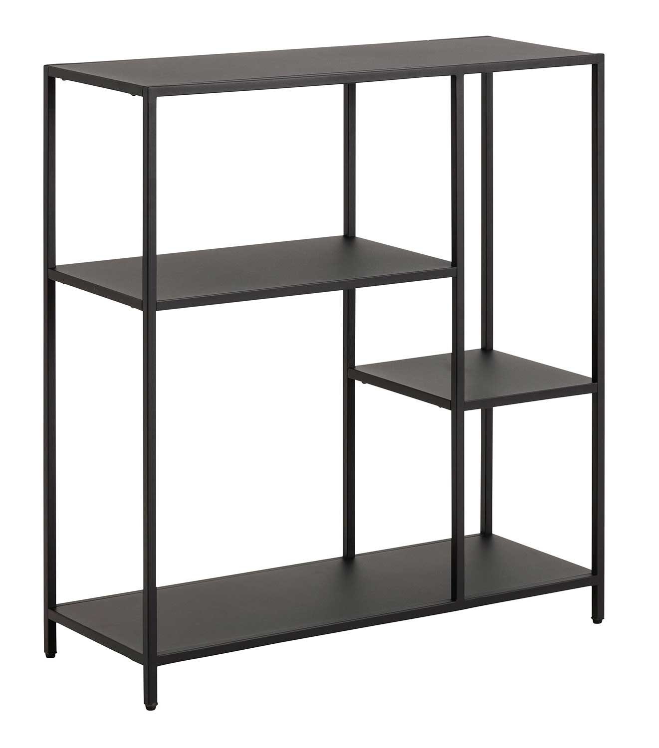 ACTONA GROUP Mehrzweckregal NEWTON, Schwarz, Metallgestell, BxHxT 80 x 86 x 30 cm