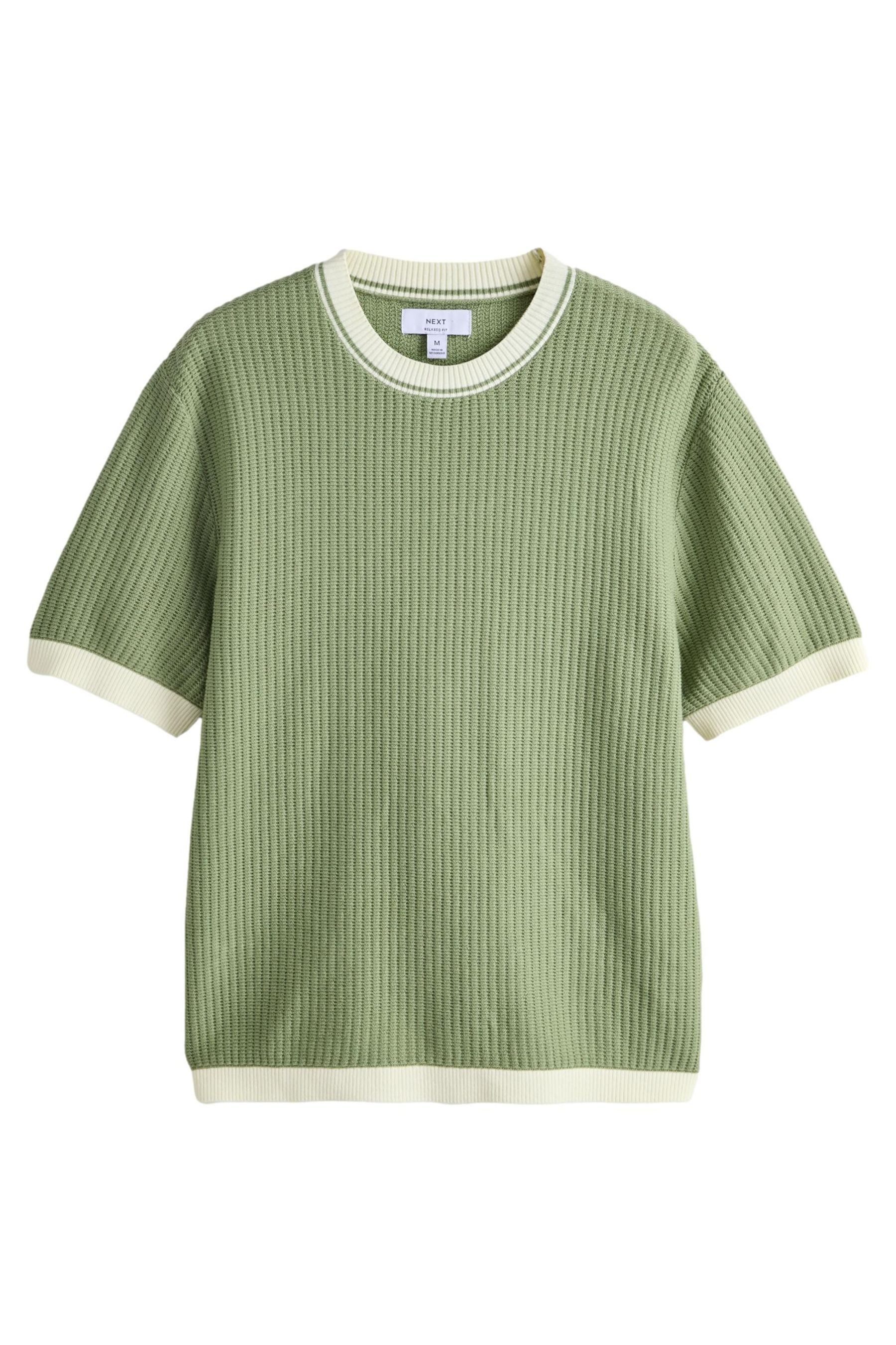 T-Shirt Ringer-T-Shirt aus Baumwollstrick