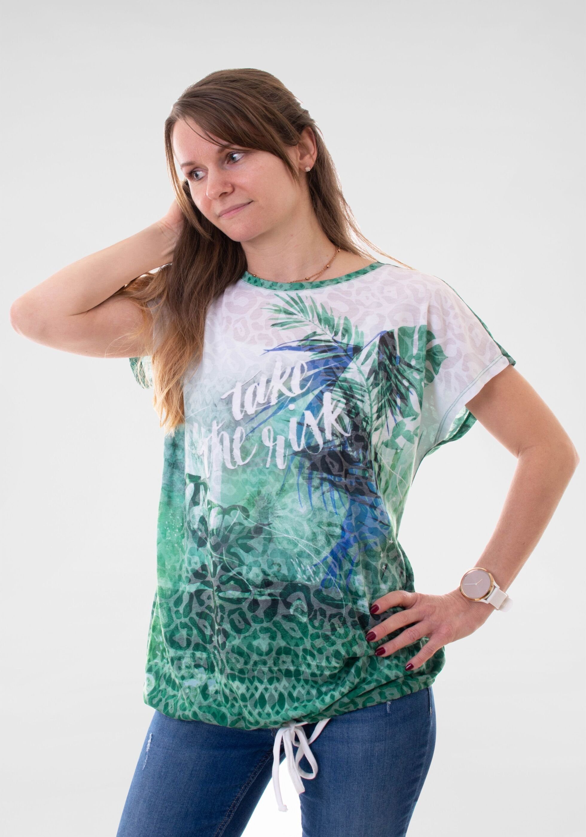 Tropical animalprint mit Kurzarmshirt NAVIGAZIONE