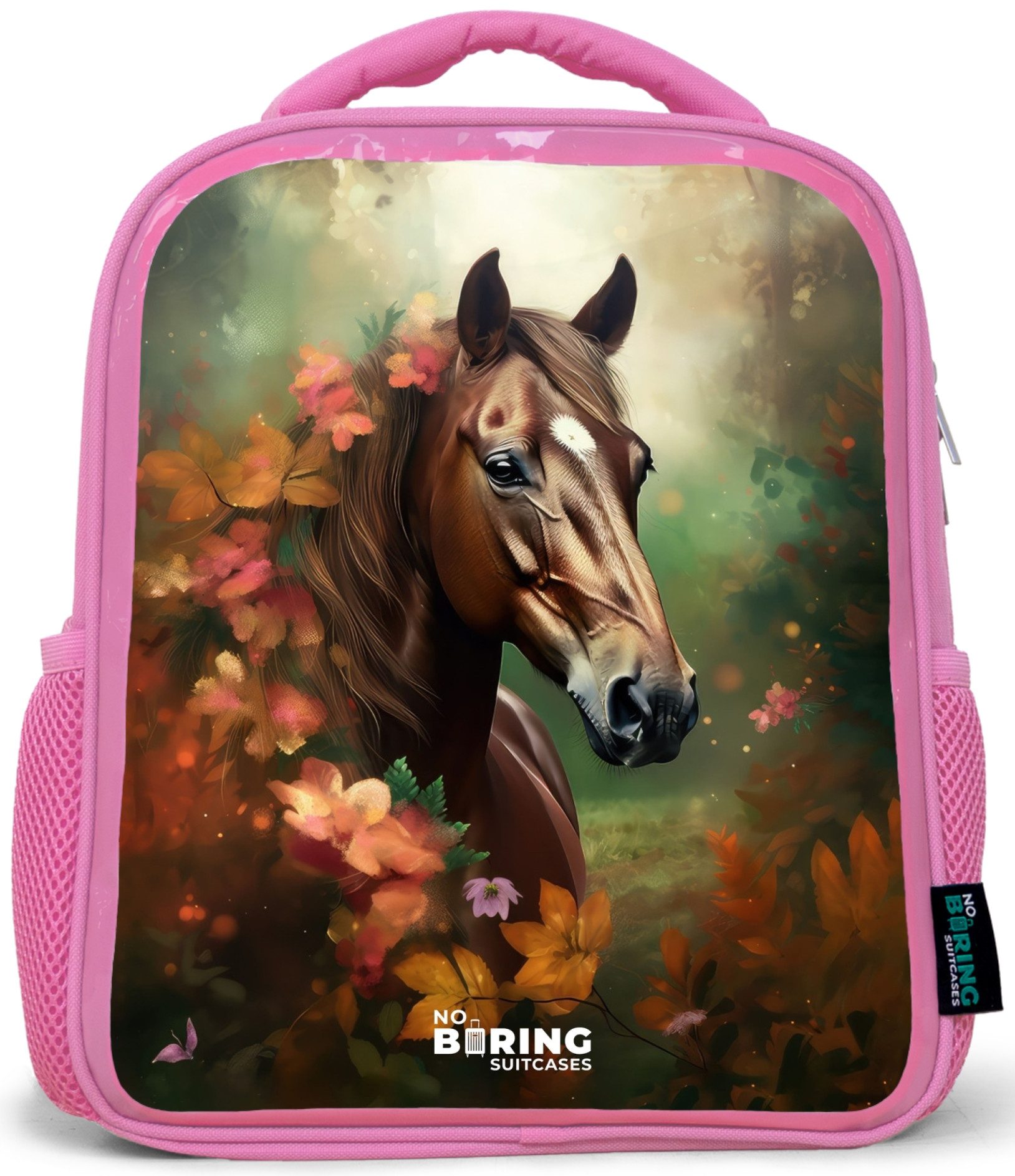 Braun - Pferd - Blumen - Herbsttöne