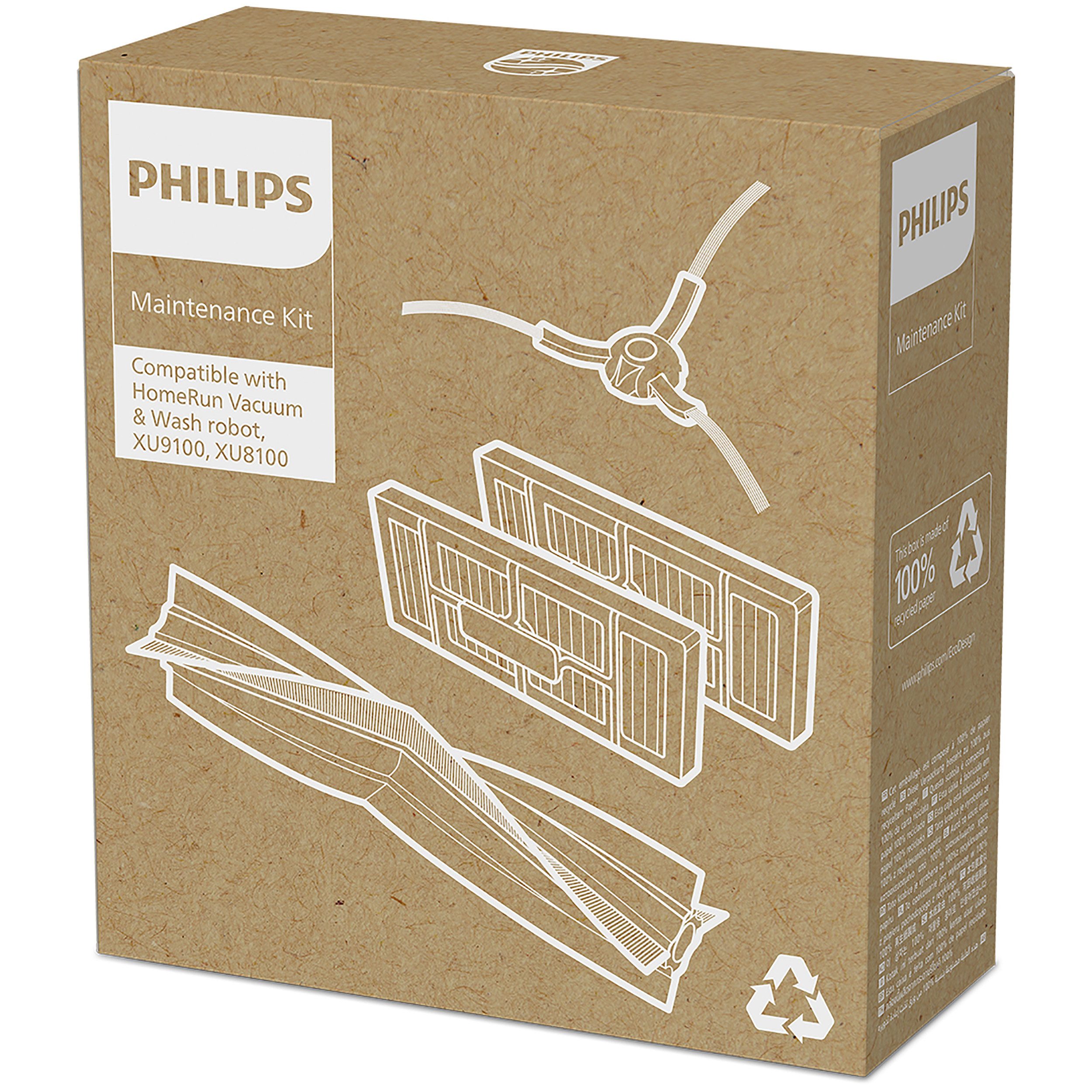 Philips Saugroboter Zubehör-Set XV1492/10 für HomeRun Saug- & Wischroboter 9000 Series, Zubehör für HomeRun 9000 Series, (Set, 4-tlg)
