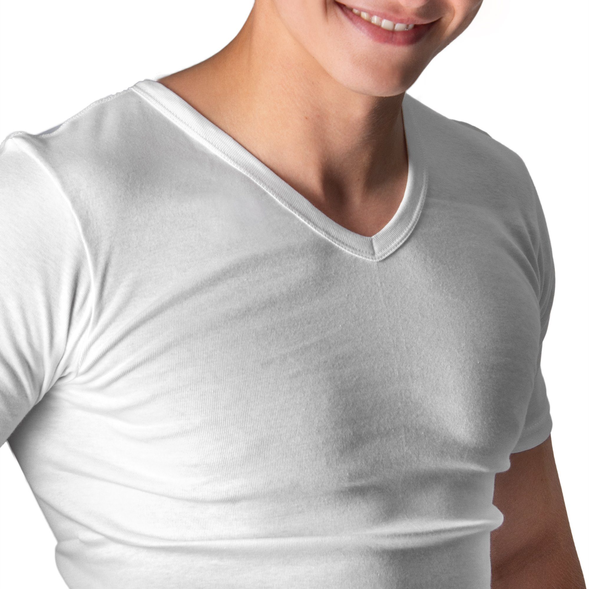 Shirt Feinripp classic Black Weiß Unterhemd (2-St) ohne Snake Seitennähte Set