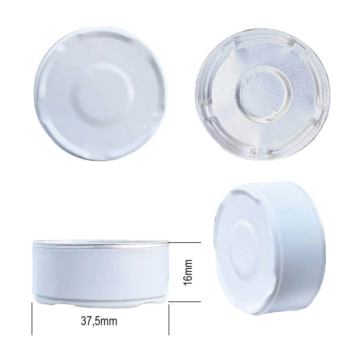 NKlaus Kerzentülle 50 Stk Teelichthüllen Weiß Teelichter 37,5mm X 16mm Aluminium Teelicht