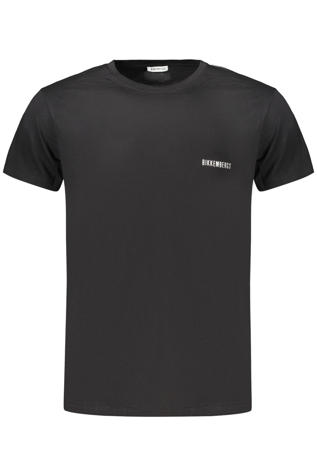 Bikkembergs T-Shirt Herren Kurzarm-T-Shirt Schwarz mit Streifen und