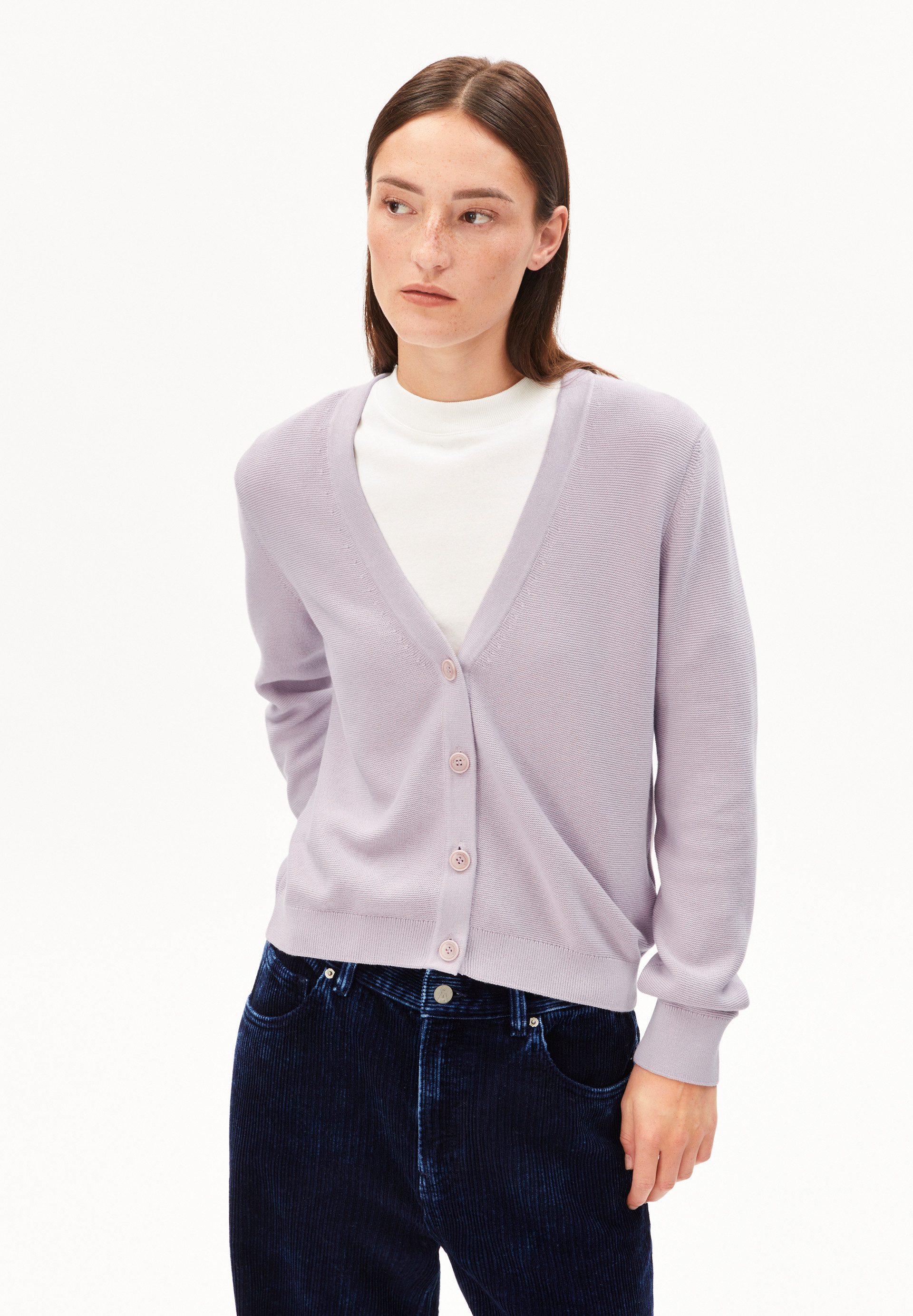 Armedangels Cardigan MENAAL LINKS LINKS Strickjacke aus Bio-Baumwolle (Regular Fit) Strickjacke aus Bio-Baumwolle