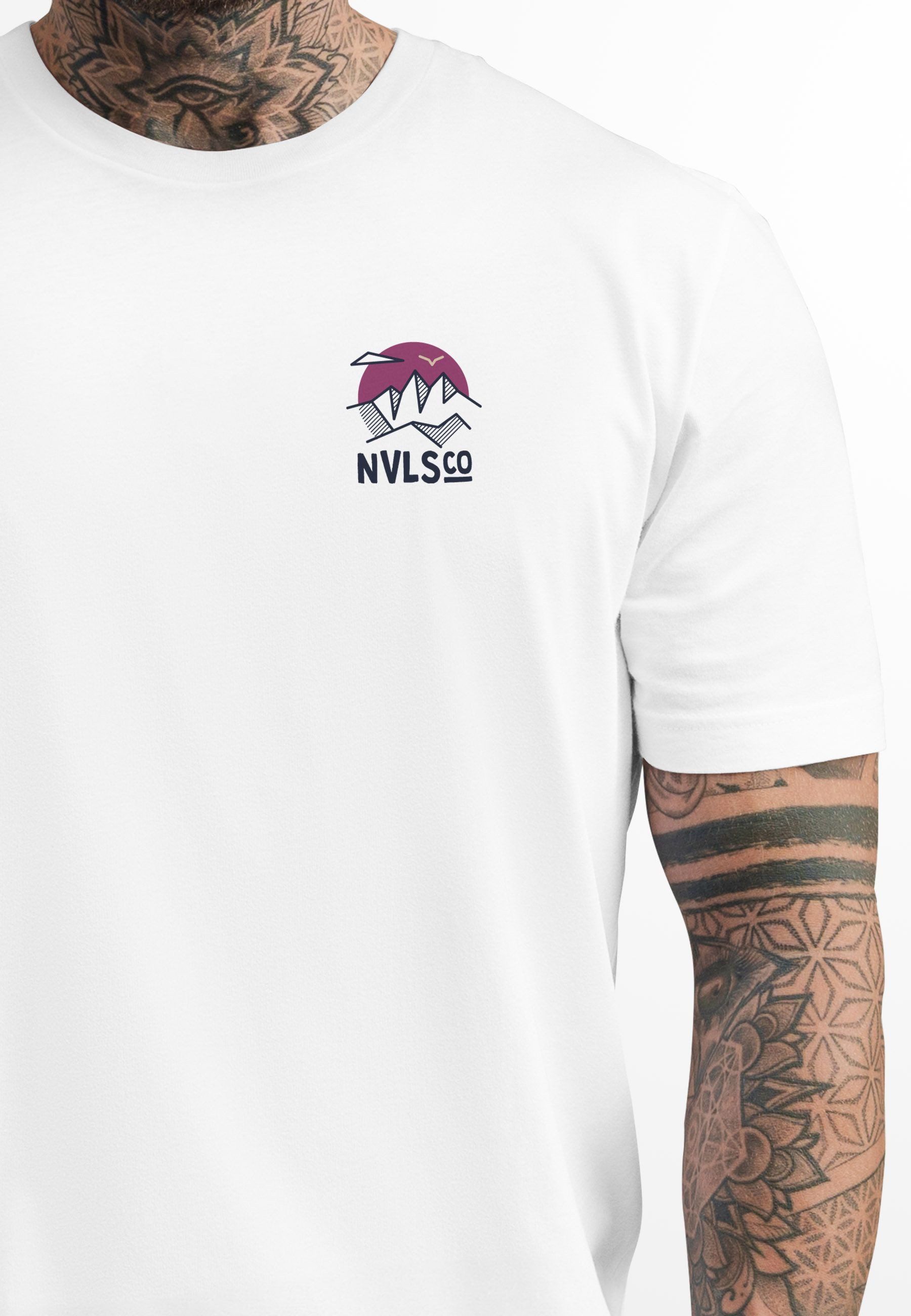 Neverless Print-Shirt Herren T-Shirt Backprint Stylisches Grafik Printshirt aus Baumwolle mit Print