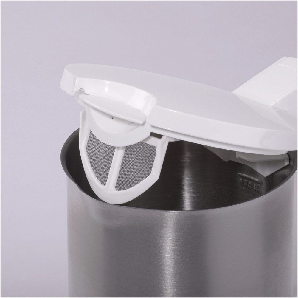 Cloer Wasserkocher Cloer 4721 Wasserkocher weiß/edelstahl für die Küche., 1 l, 1800 W, 360° Drehbare Steckverbindung