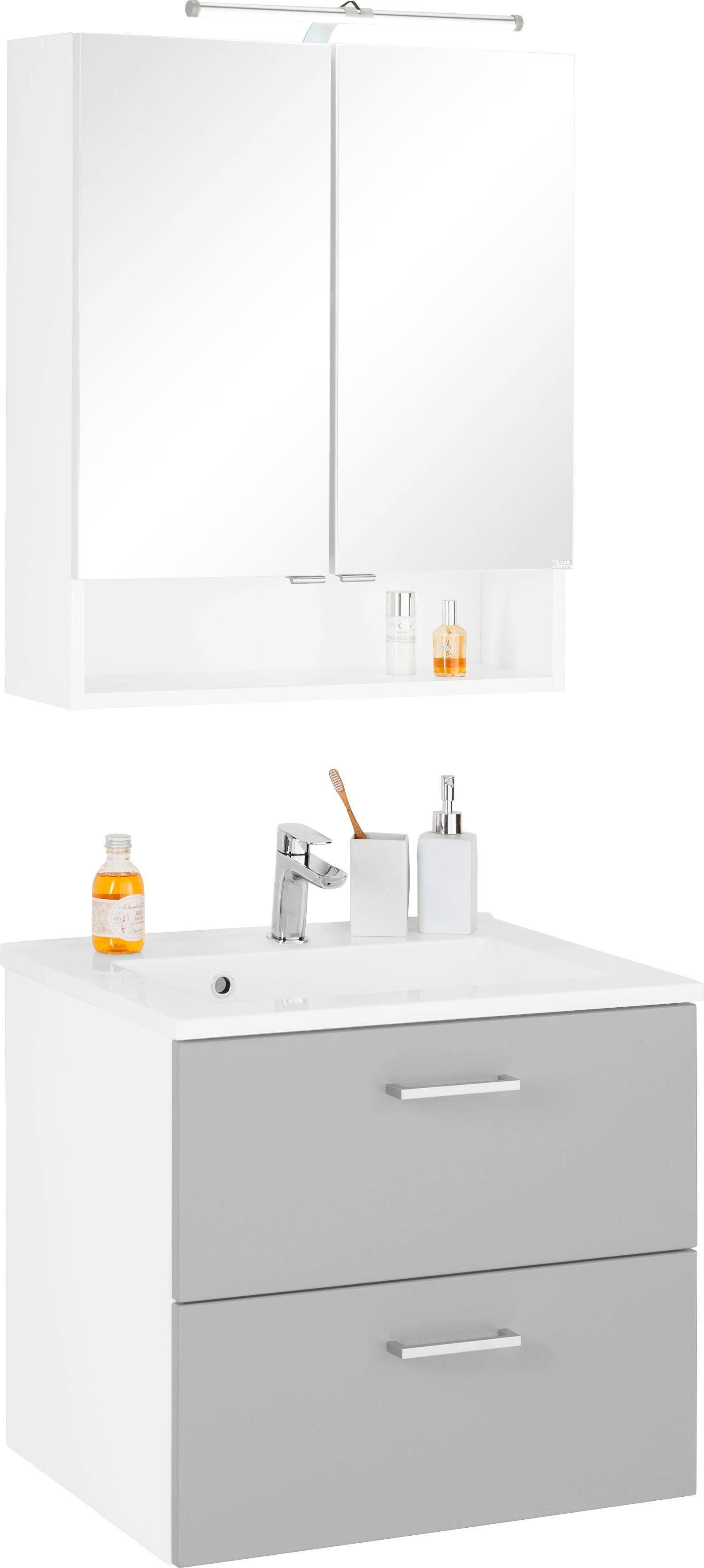 welltime Badmöbel-Set Ribera, (2-St), Spiegelschrank Breite günstig online kaufen