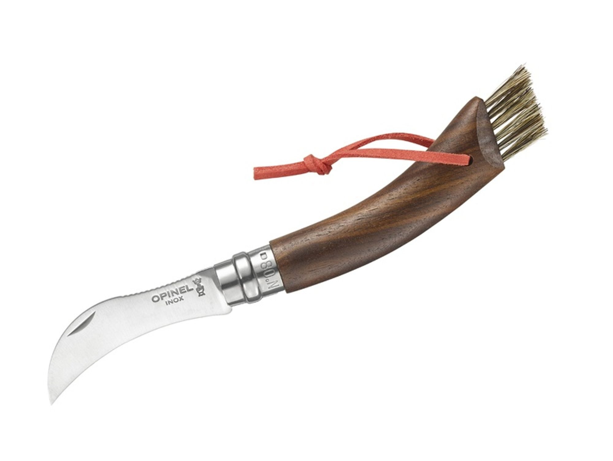 Opinel Taschenmesser Opinel No. 08 Pilzmesser, Walnussholz mit Geschenkbox