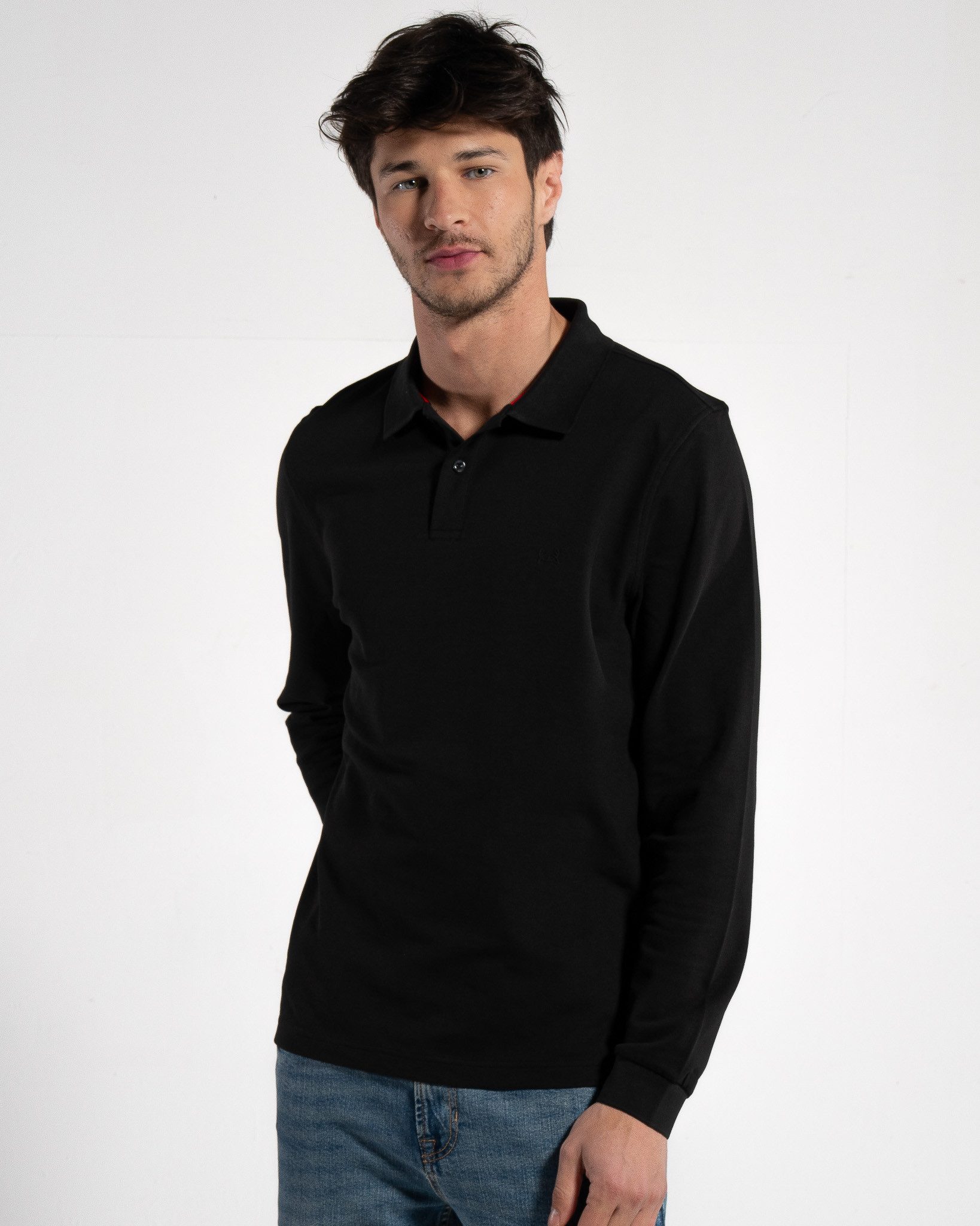 GORG Langarm-Poloshirt Herren Langarm-Poloshirt aus Bio-Baumwolle günstig online kaufen