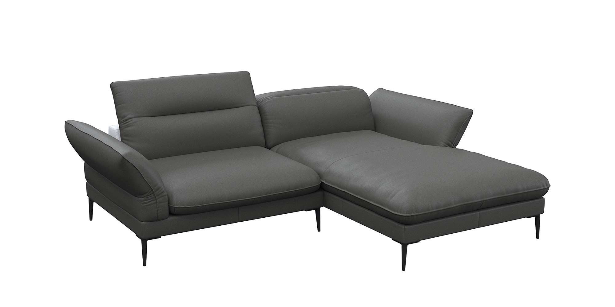 FLEXLUX Ecksofa Salino, Funktionssofa mit Recamiere, Relaxsofa, L-Form, mit Arm- und Kopfteilverstellungen, Kaltschaum im Sitz, B/T 245/182 cm