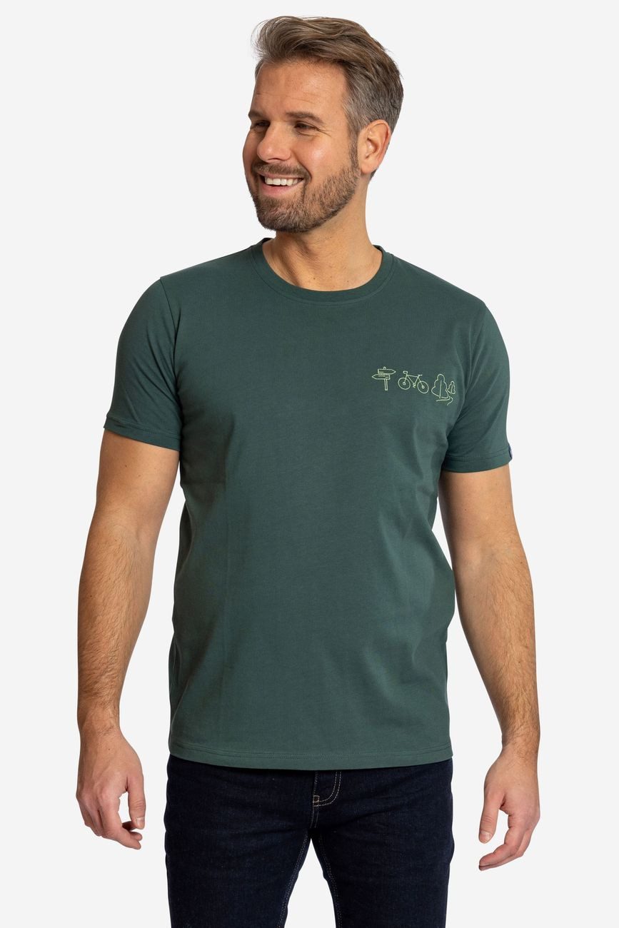 Elkline T-Shirt Radtour Herren T-Shirt GOTS (1-tlg)
