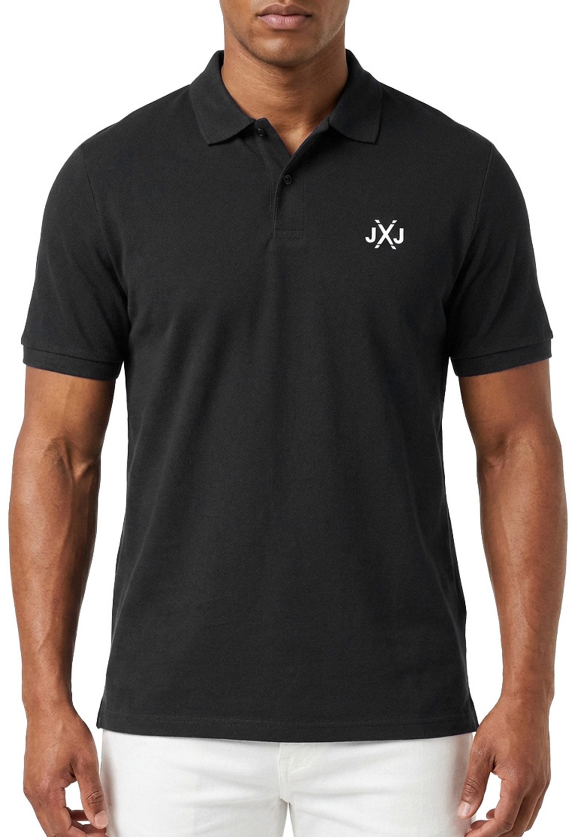 Jack & Jones Poloshirt RISE INFINITY POLO Kurzarm Hemd aus Bauwolle Polohemd mit Print T-Shirt mit Kragen