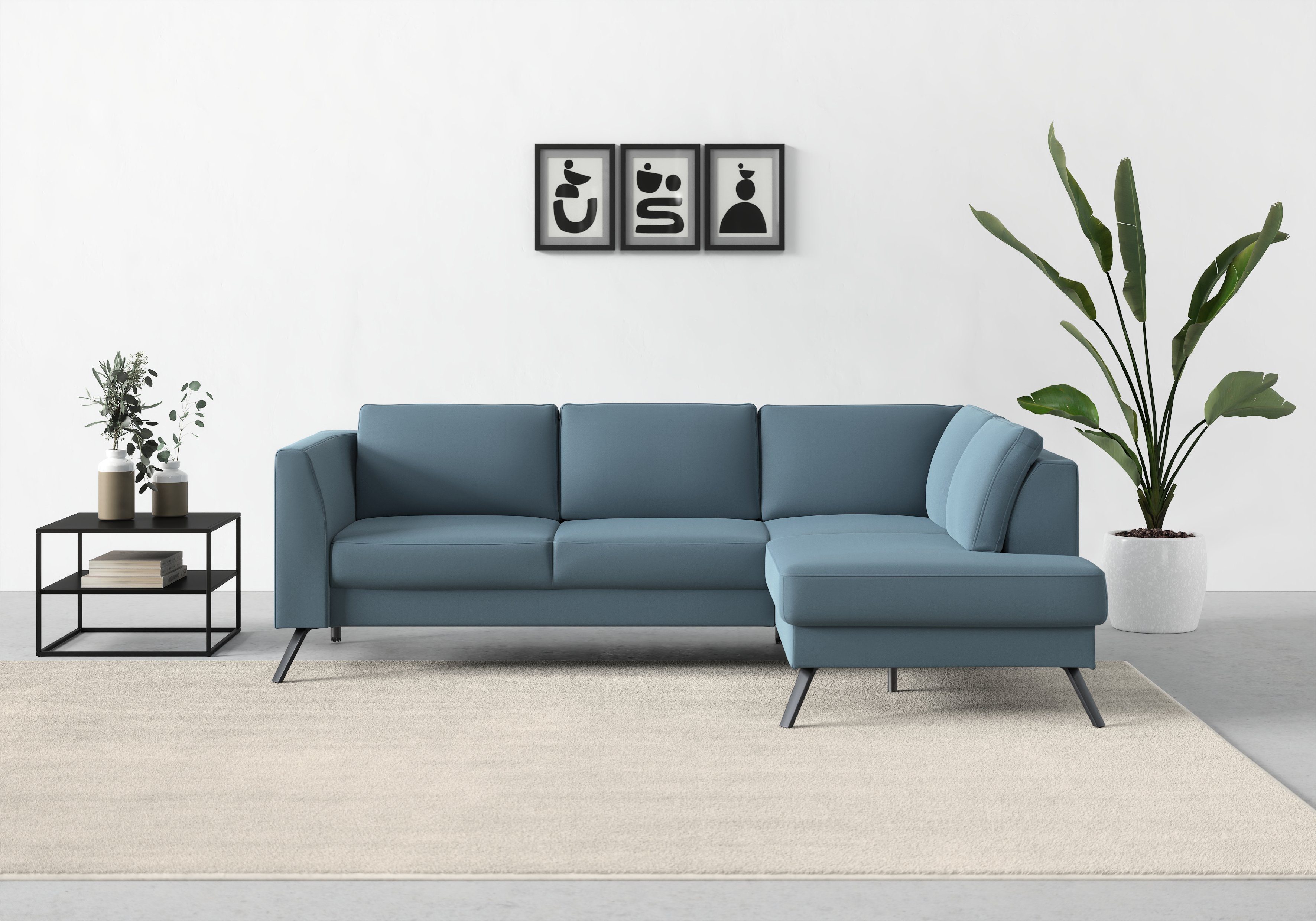 sit&more Ecksofa Sitztiefenverstellung und Lindholm, Federkern mit