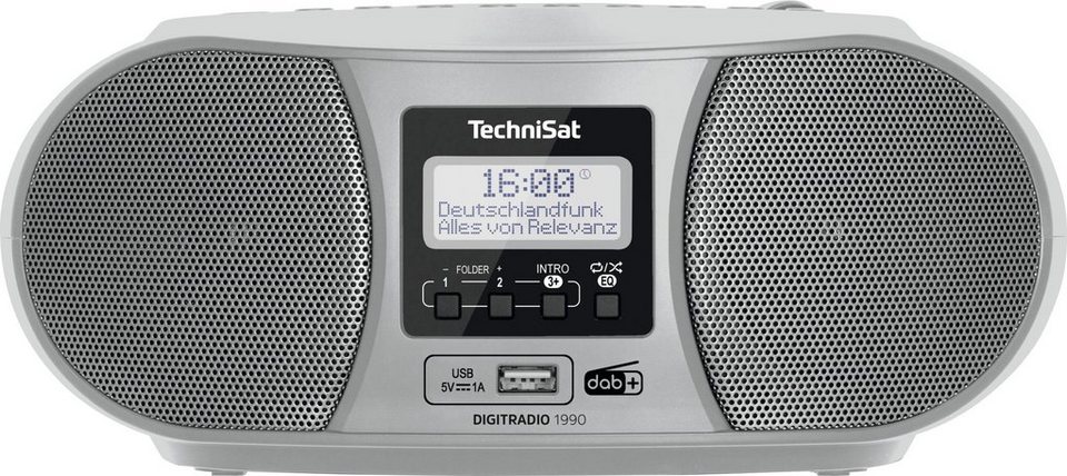 TechniSat DIGITRADIO 1990 Digitalradio (DAB) (Digitalradio (DAB), UKW mit  RDS, 3 W, CD-Player), Bluetooth, Sleep-Timer, Weckfunktion
