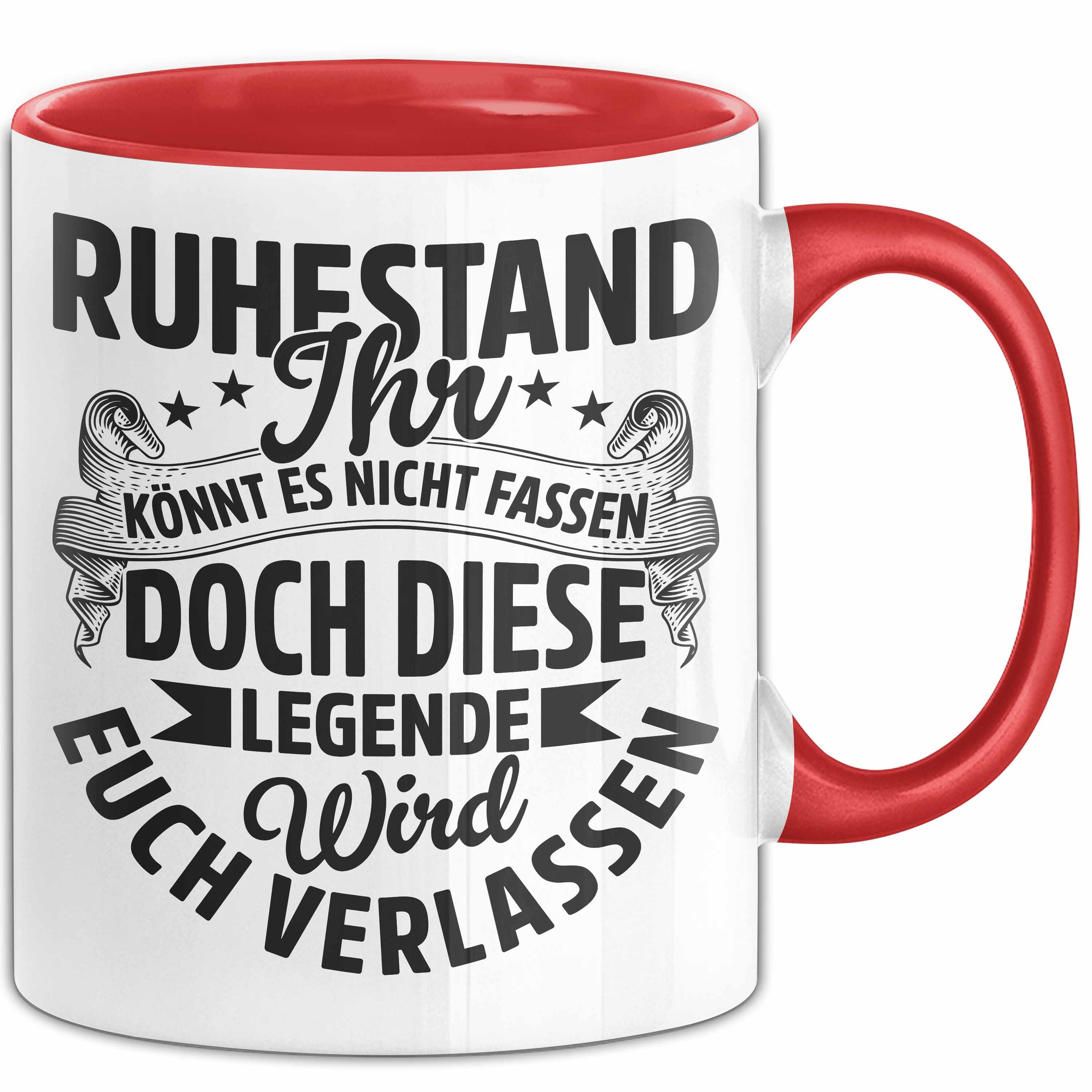 Trendation Tasse Ruhestand Geschenk Tasse Lustiger Spruch Ihr Könnt Es
