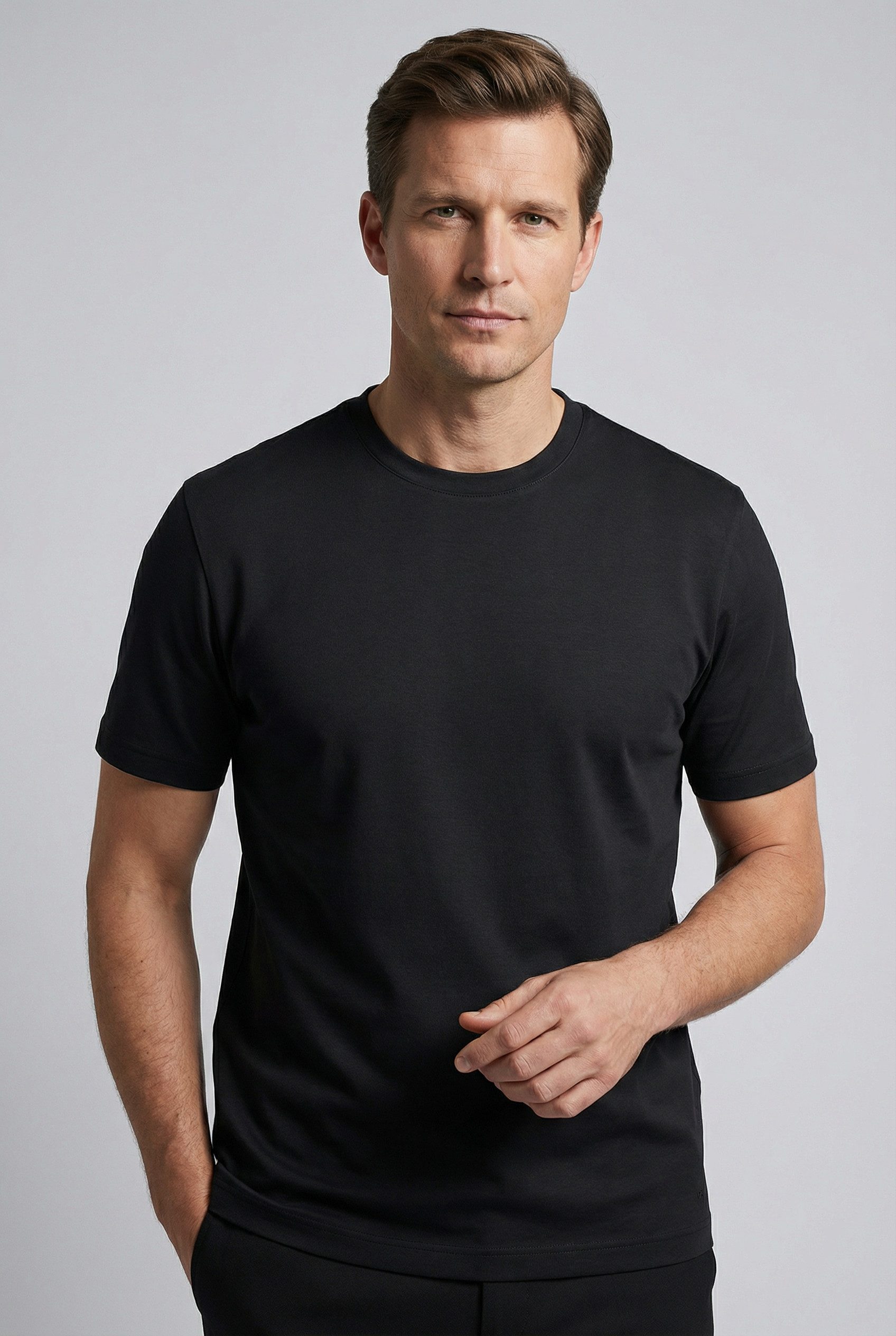 OLYMP T-Shirt basic, normale Passform, Rundhals