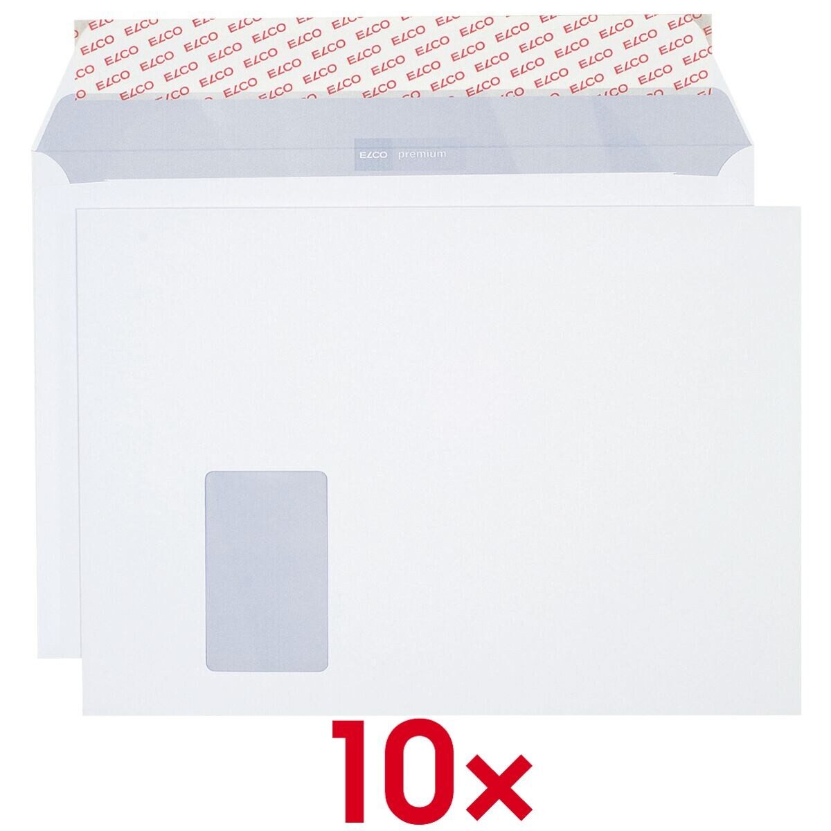 ELCO Briefumschlag Office, C4, mit Fenster, Haftklebung