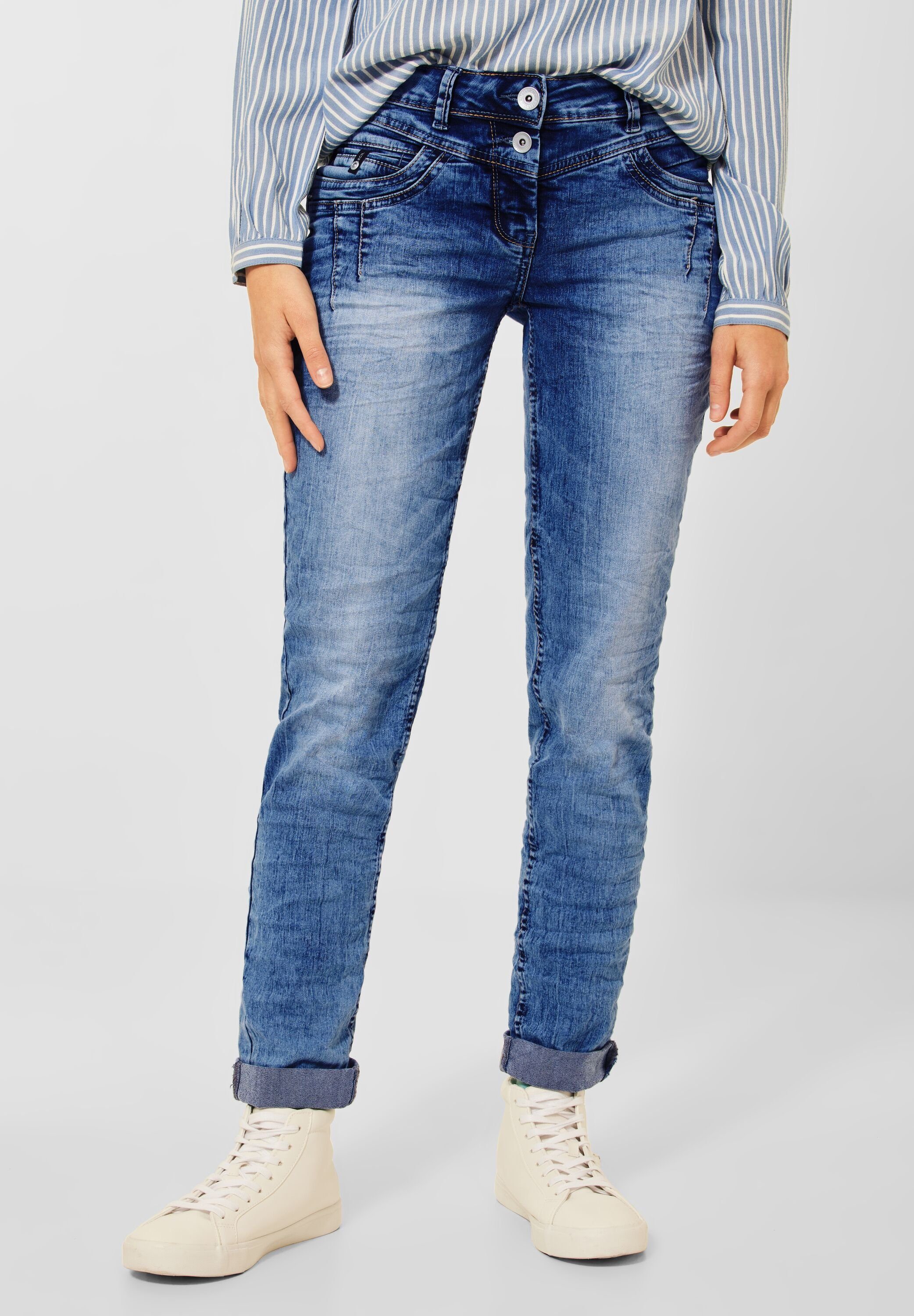 Cecil Bequeme Jeans »Cecil Style NOS Scarlett Light Blu Light Blue Used«  (1-tlg) Five Pockets