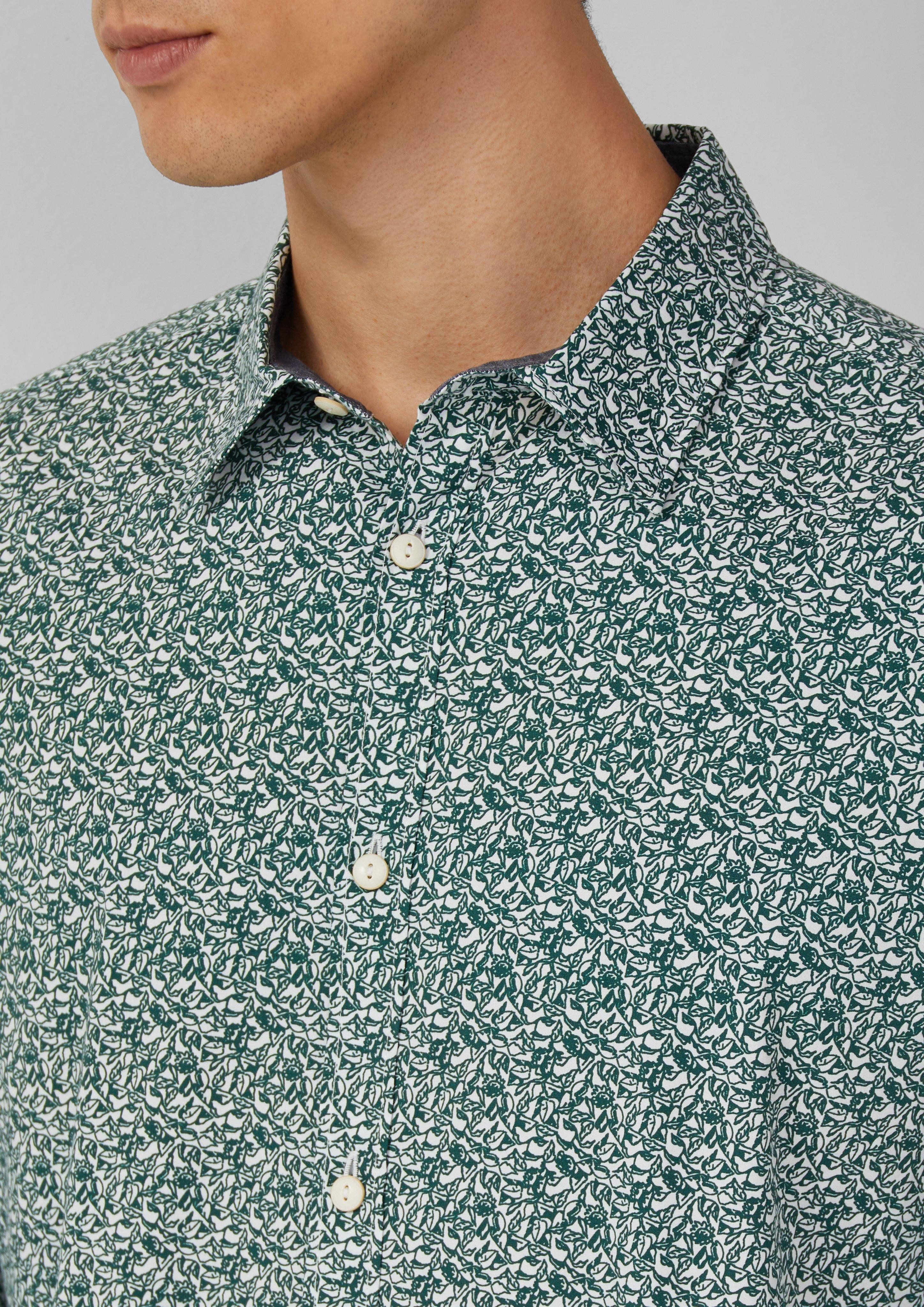 s.Oliver Langarmhemd Slim Fit: Baumwollhemd mit günstig online kaufen