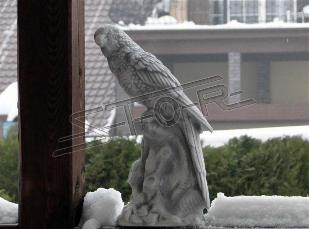 Garten Figuren Papagei JVmoebel Skulptur S103025 Terrasse Dekoration Stein Figur Statue Skulptur