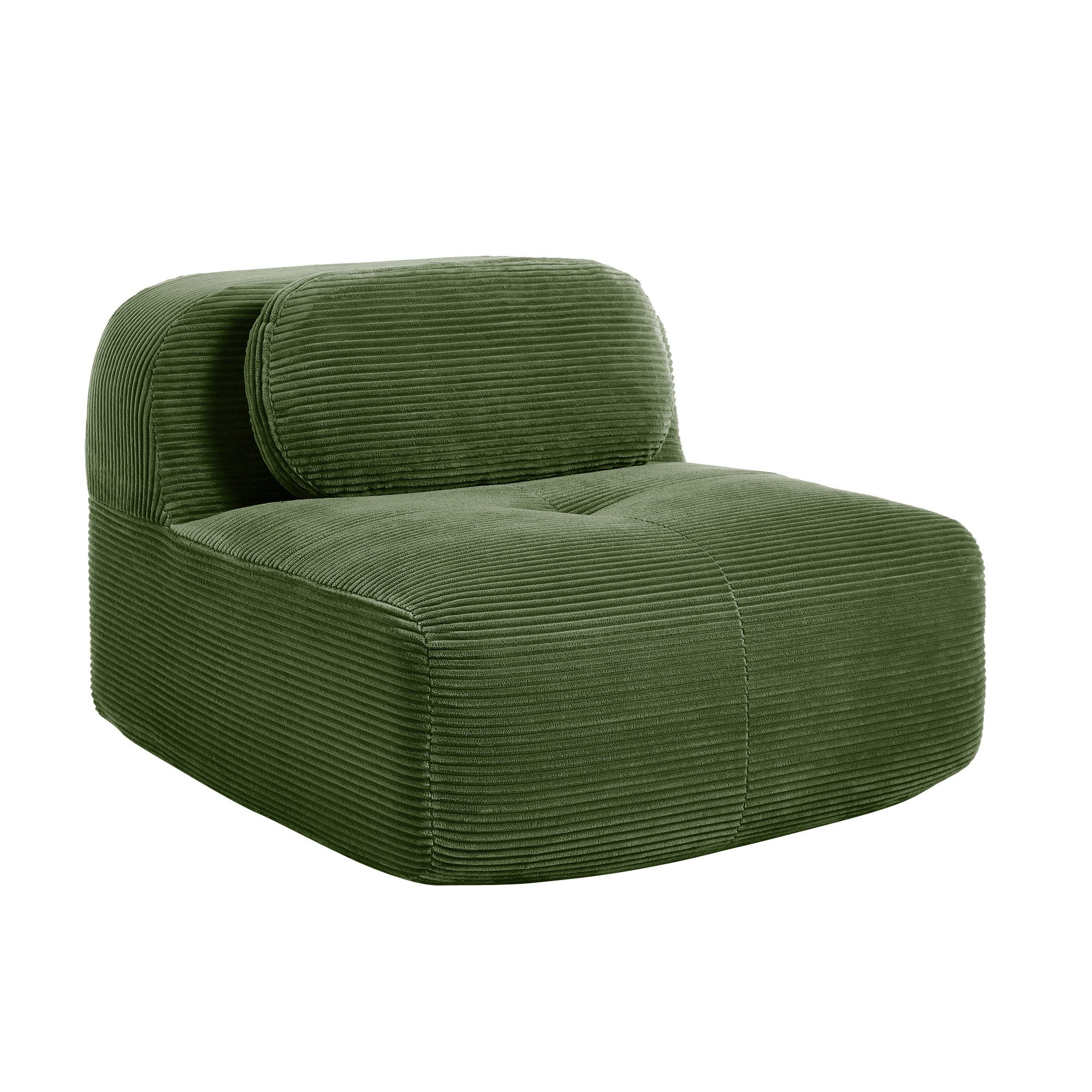 BlingBin Sofaelement Modulares Sofa Element Links /Mittel/ Rechts Stoffsofa Beanbag (1 Stück, 1 St., flexibel kombinierbares Stoffsofa), Sofa Modul mit Kissen Bodensofa-Lounge für Wohnzimmer Schlafzimmer