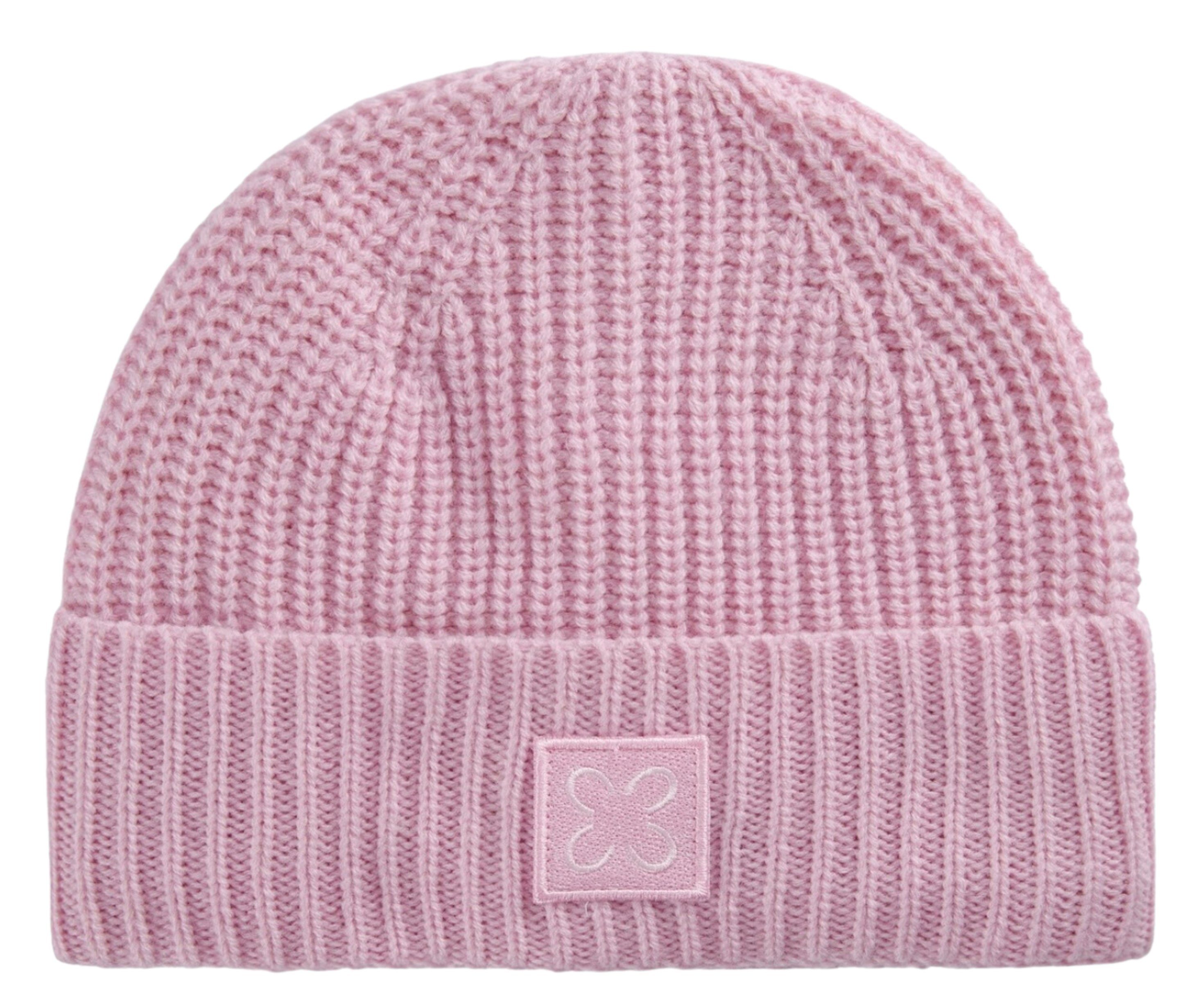 Codello Strickmütze Codello Damen Mütze mit Logo und Innenfleece mit breitem Umschlag rosa