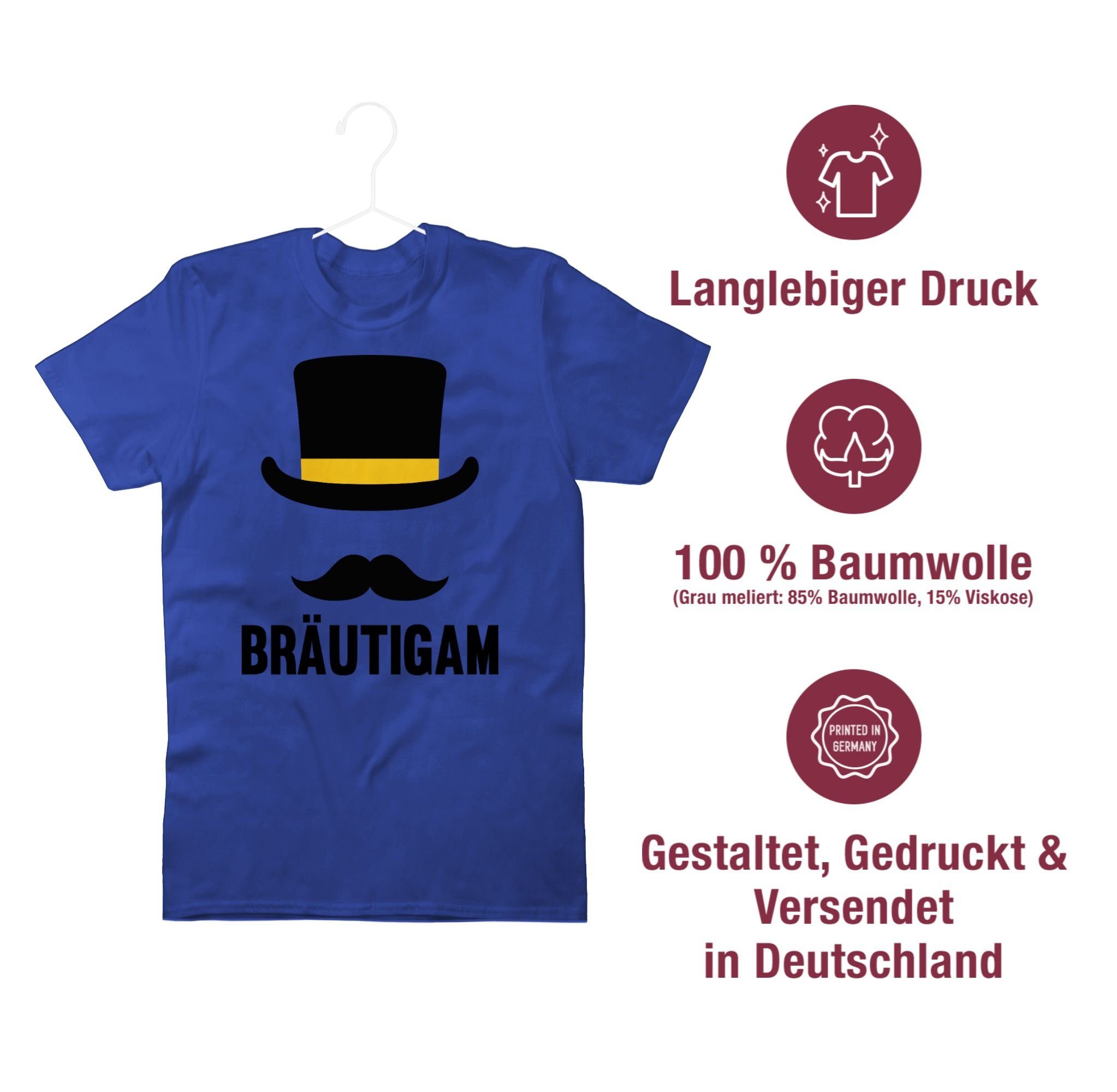 Hut Shirtracer 2 Royalblau Bräutigam - Männer T-Shirt JGA