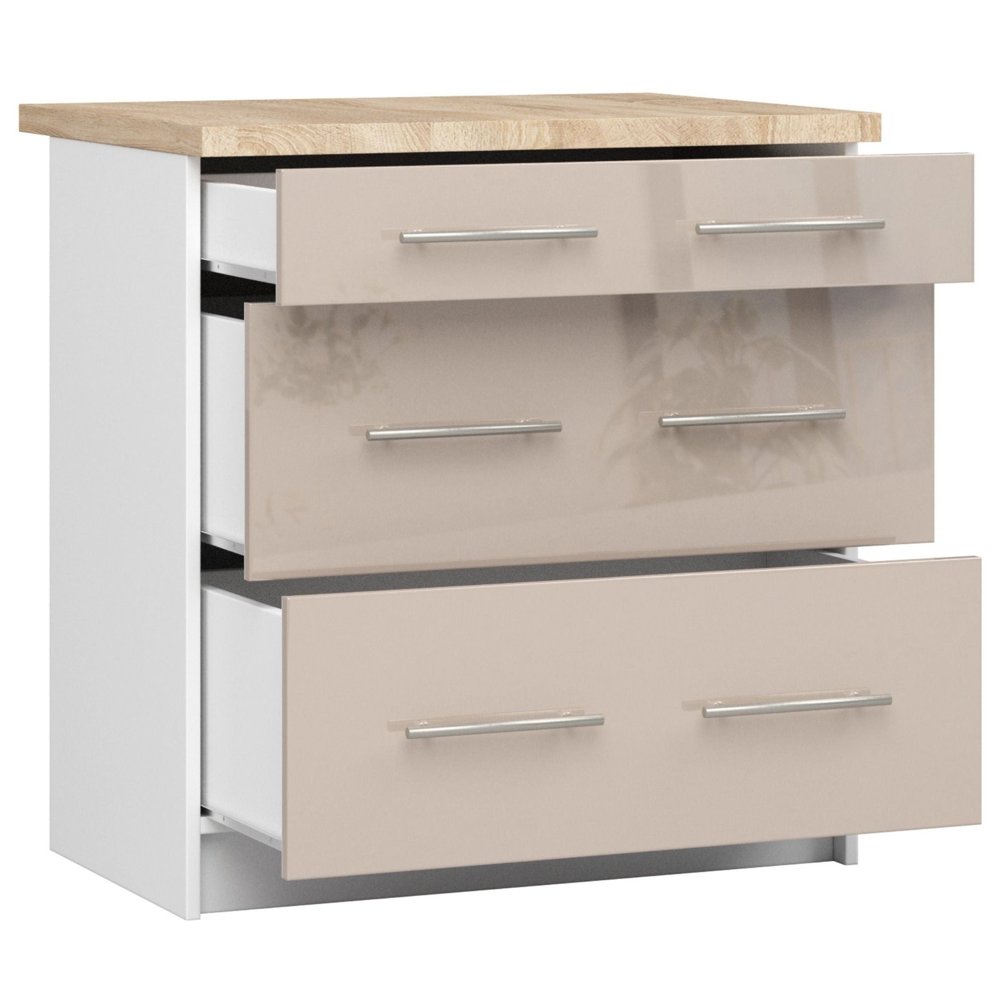 Raumhirsch Furniture Unterschrank Moderner Küchenunterschrank - 3 Schublade günstig online kaufen
