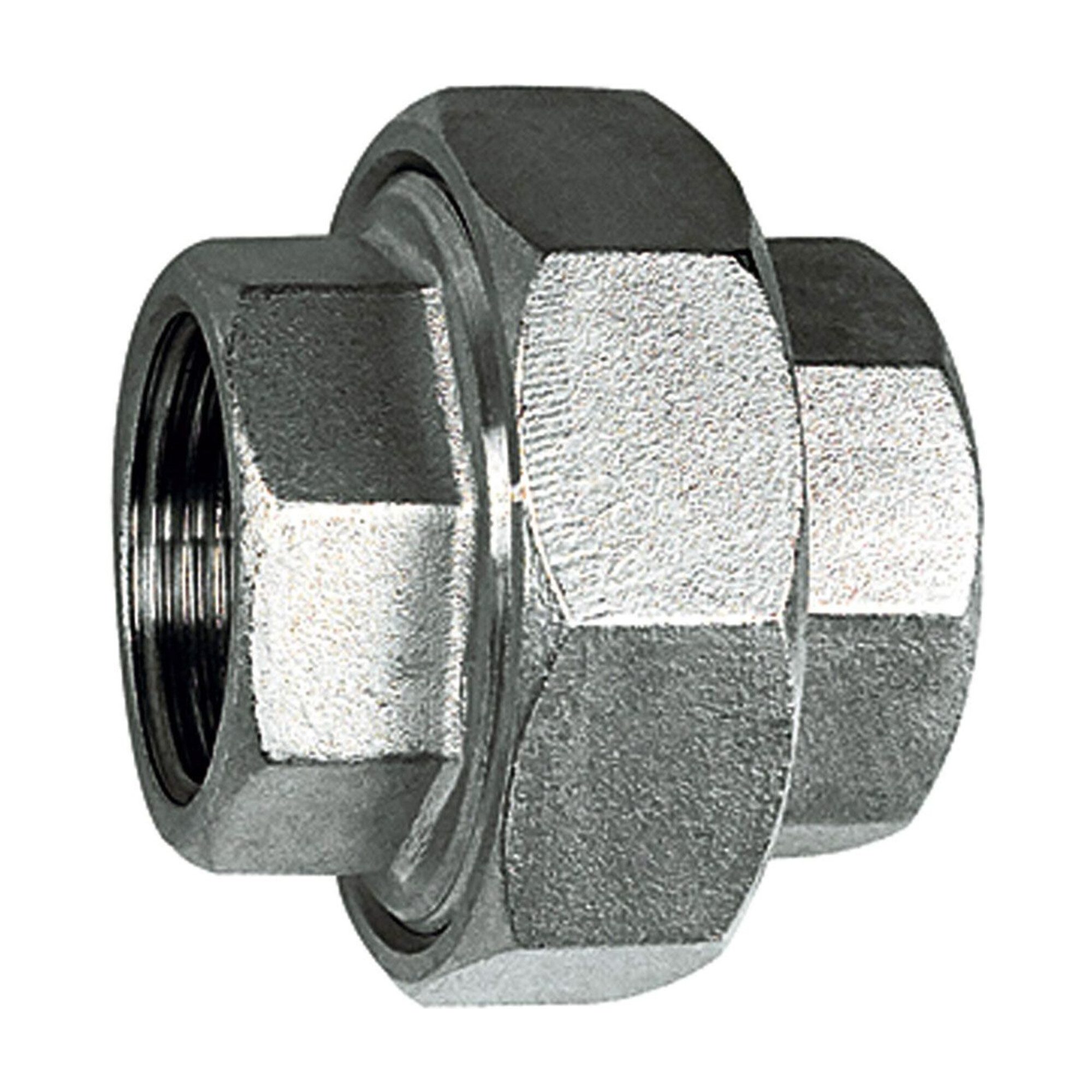 RIEGLER Anschlussstück Riegler Lösb. Doppelgewindenippel, flach dichtend, G 1 1/2 i., ES 1.44
