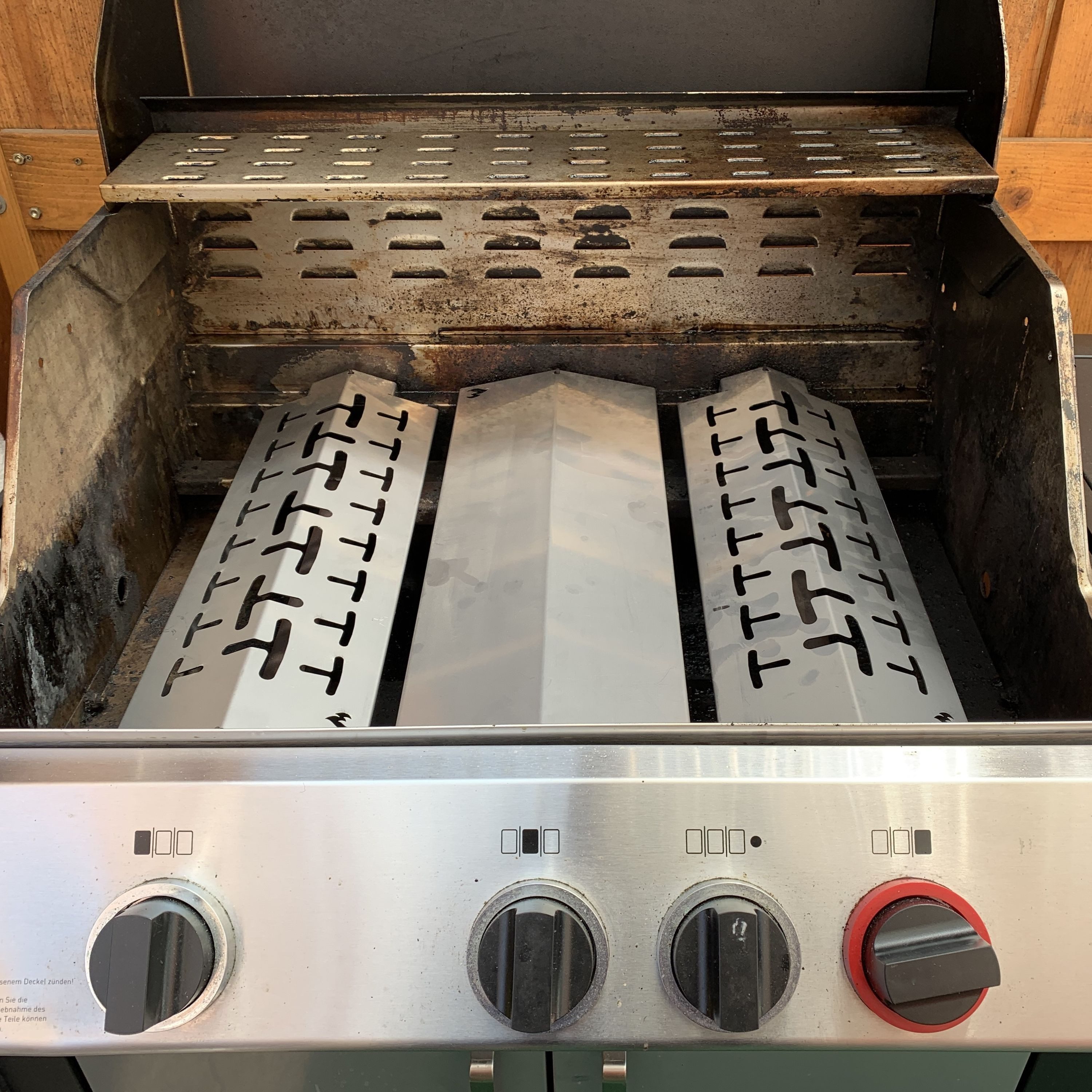 Grillrost.com BBQ Grillrost BBQ Brennerabdeckung Enders Monroe 2 3 4 5 Turbo Zone ohne SimpleClean, Made in Germany