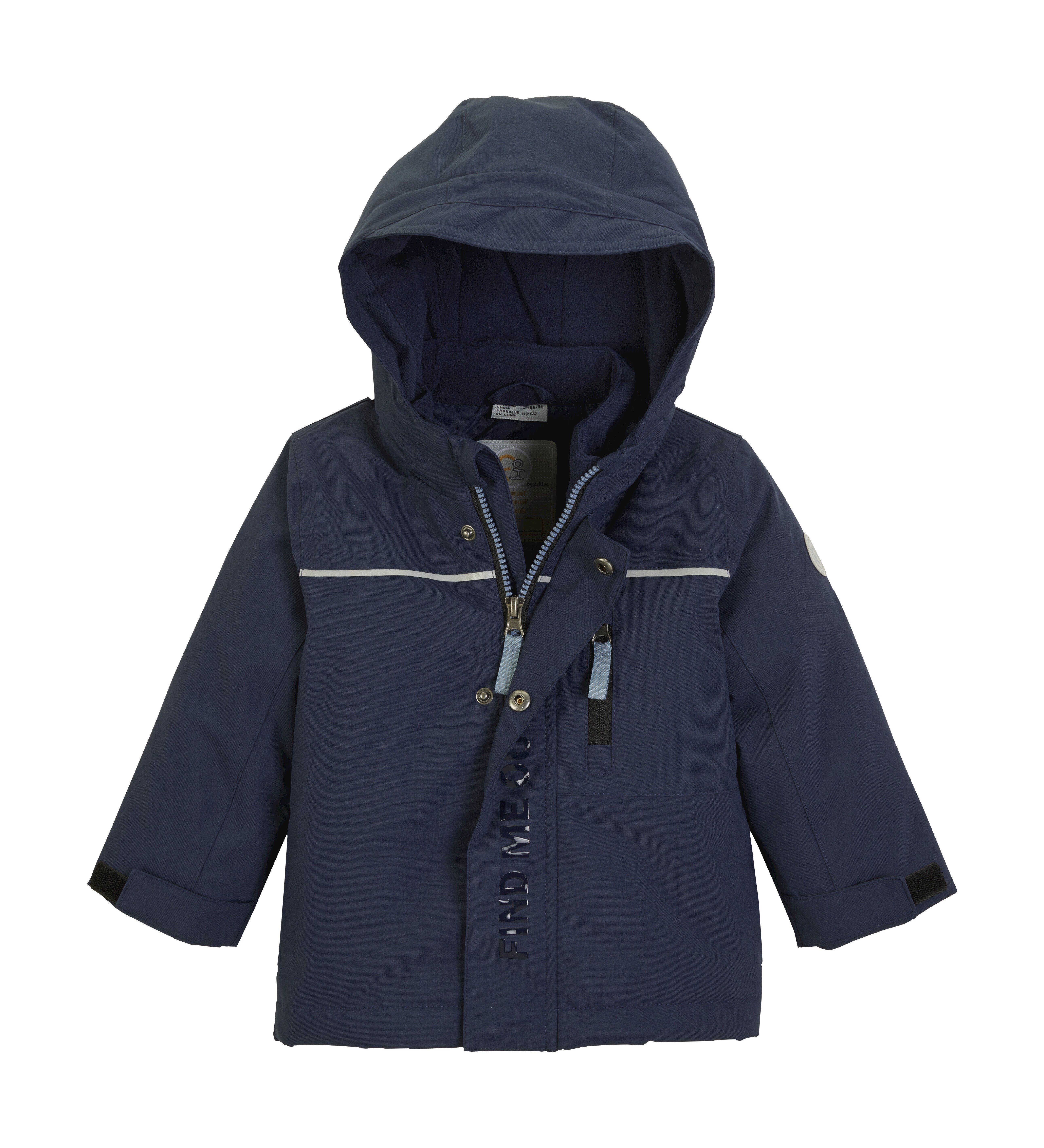 First Instinct By Killtec Bambini Giacca Funzionale/giacca Outdoor Con Cappuccio FIOW 13 MNS JCKT, Dunkel Denim, 86/92, 42124-000