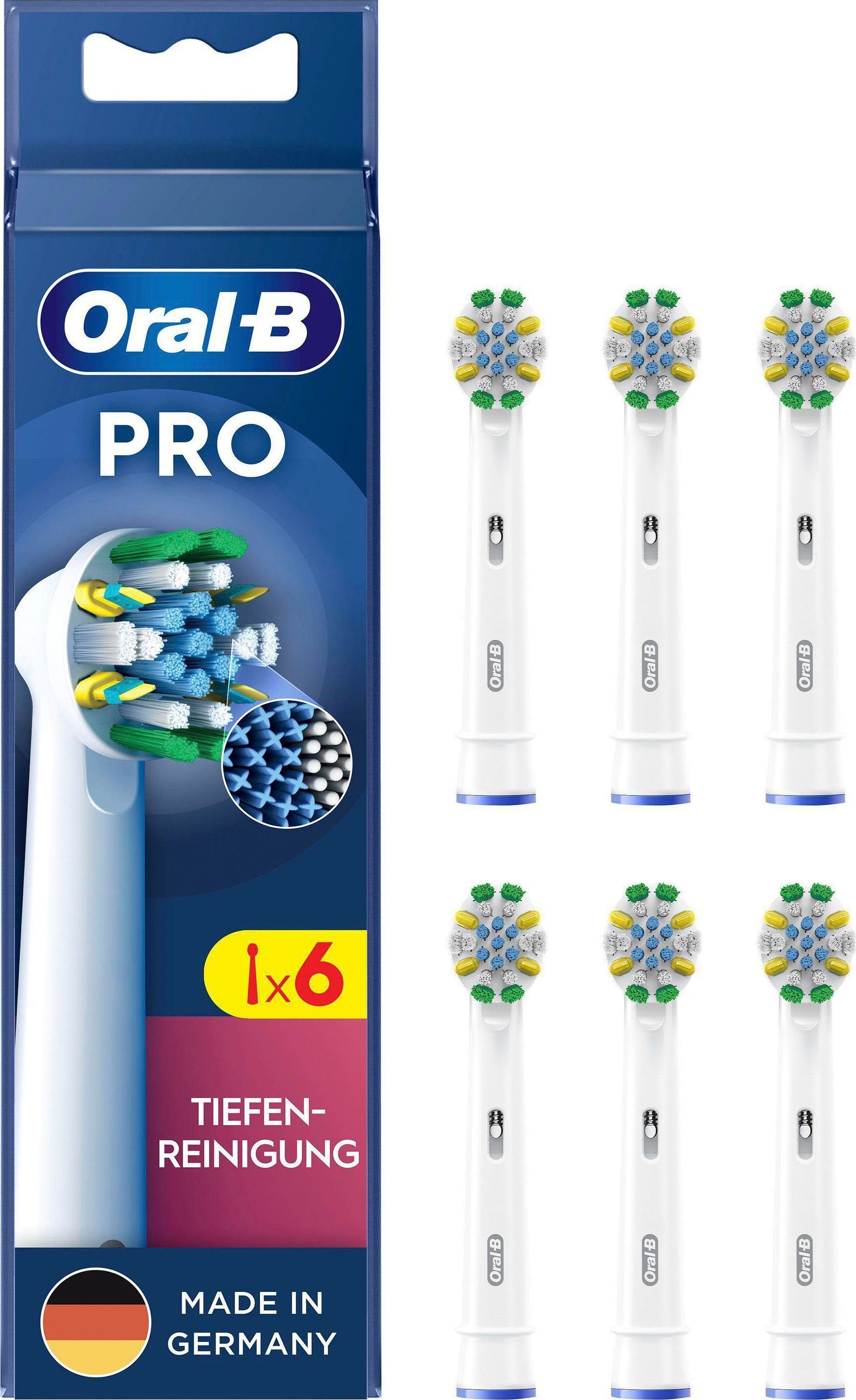 Oral-B Aufsteckbürsten Pro Tiefenreinigung, X-förmige Borsten